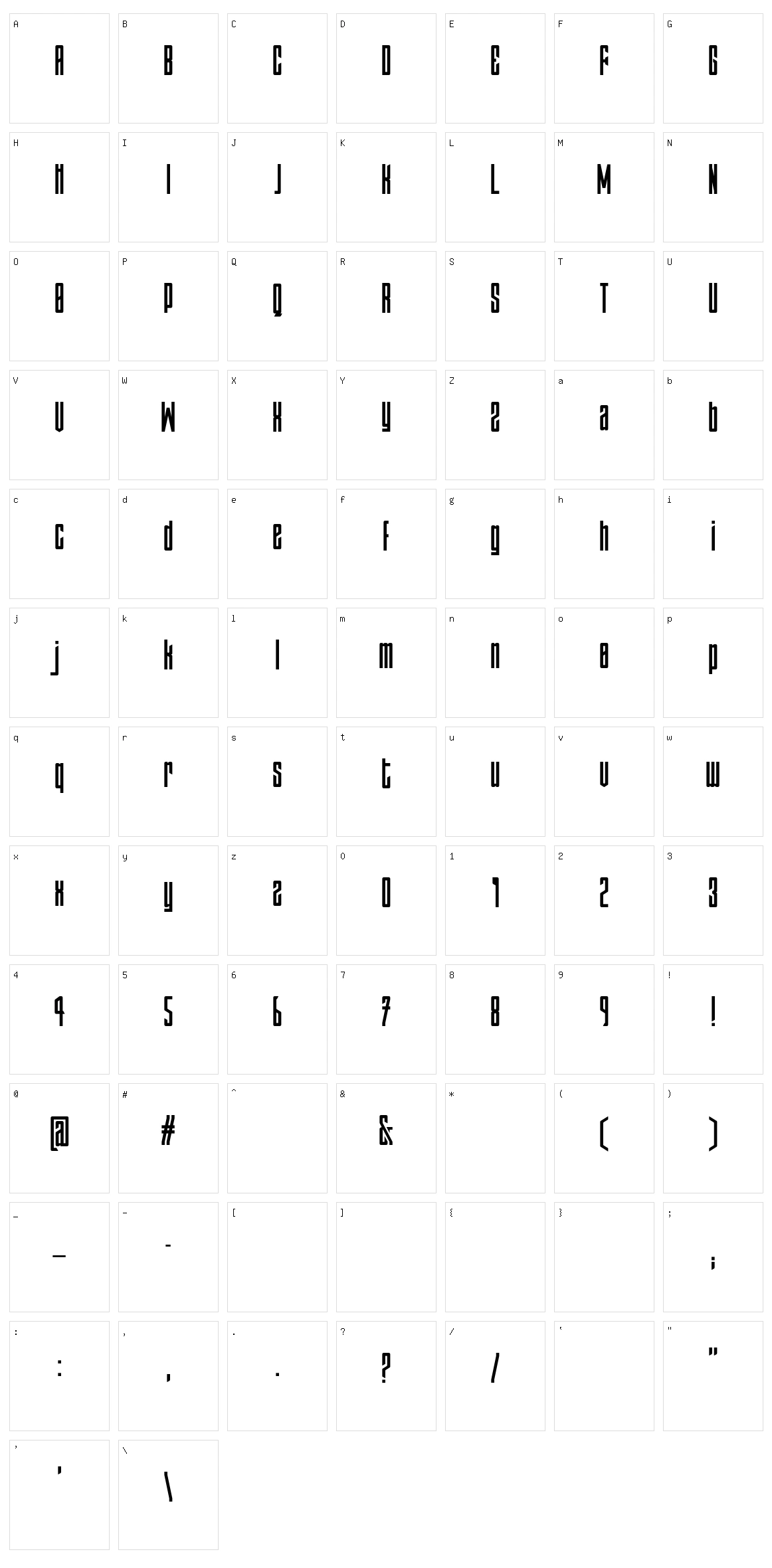 Gestalt Character Set