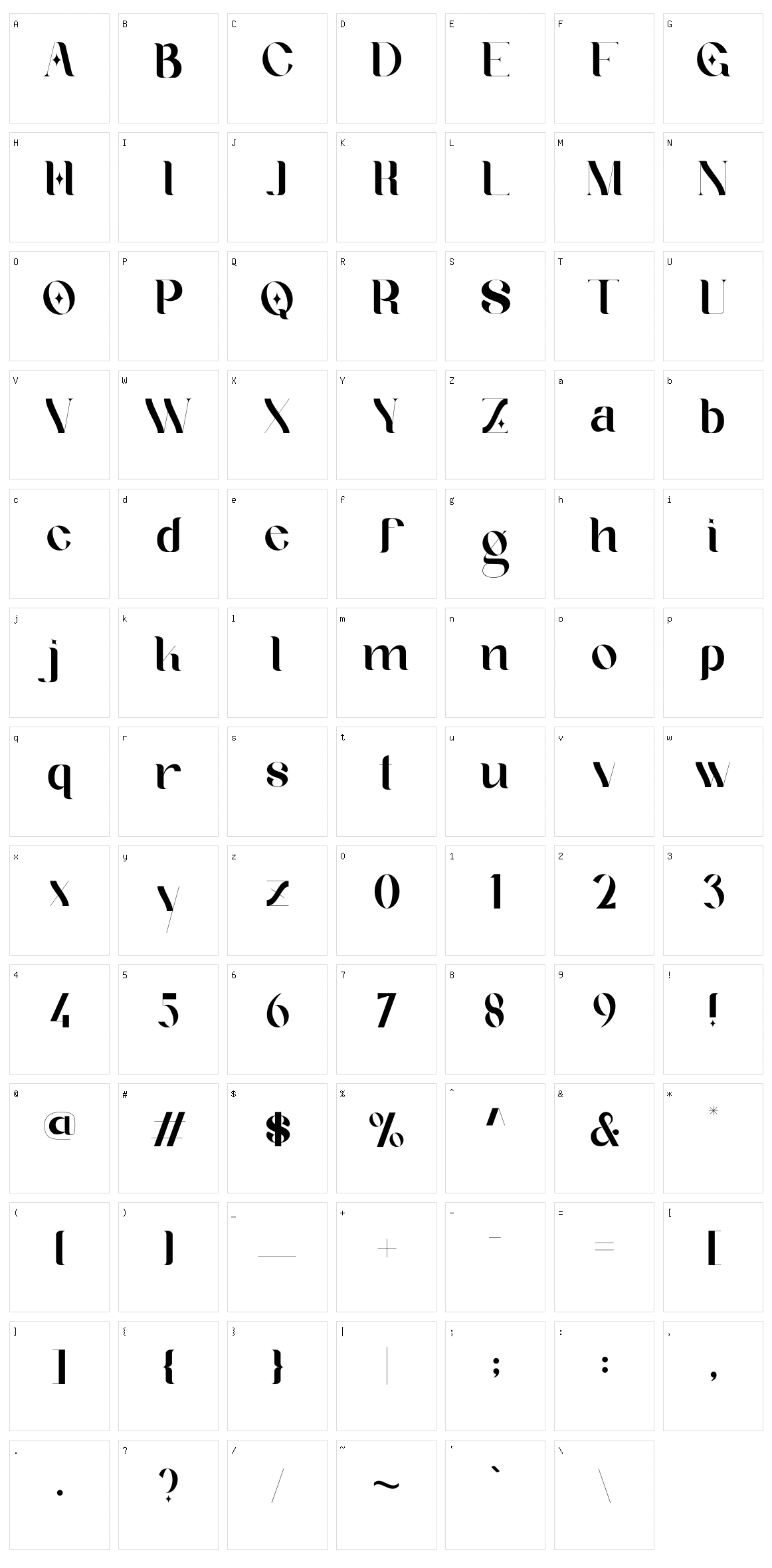Geyster Character Set