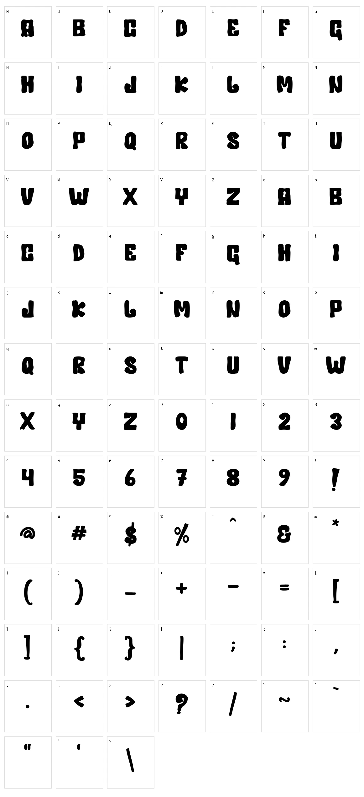 Gharwich Character Set