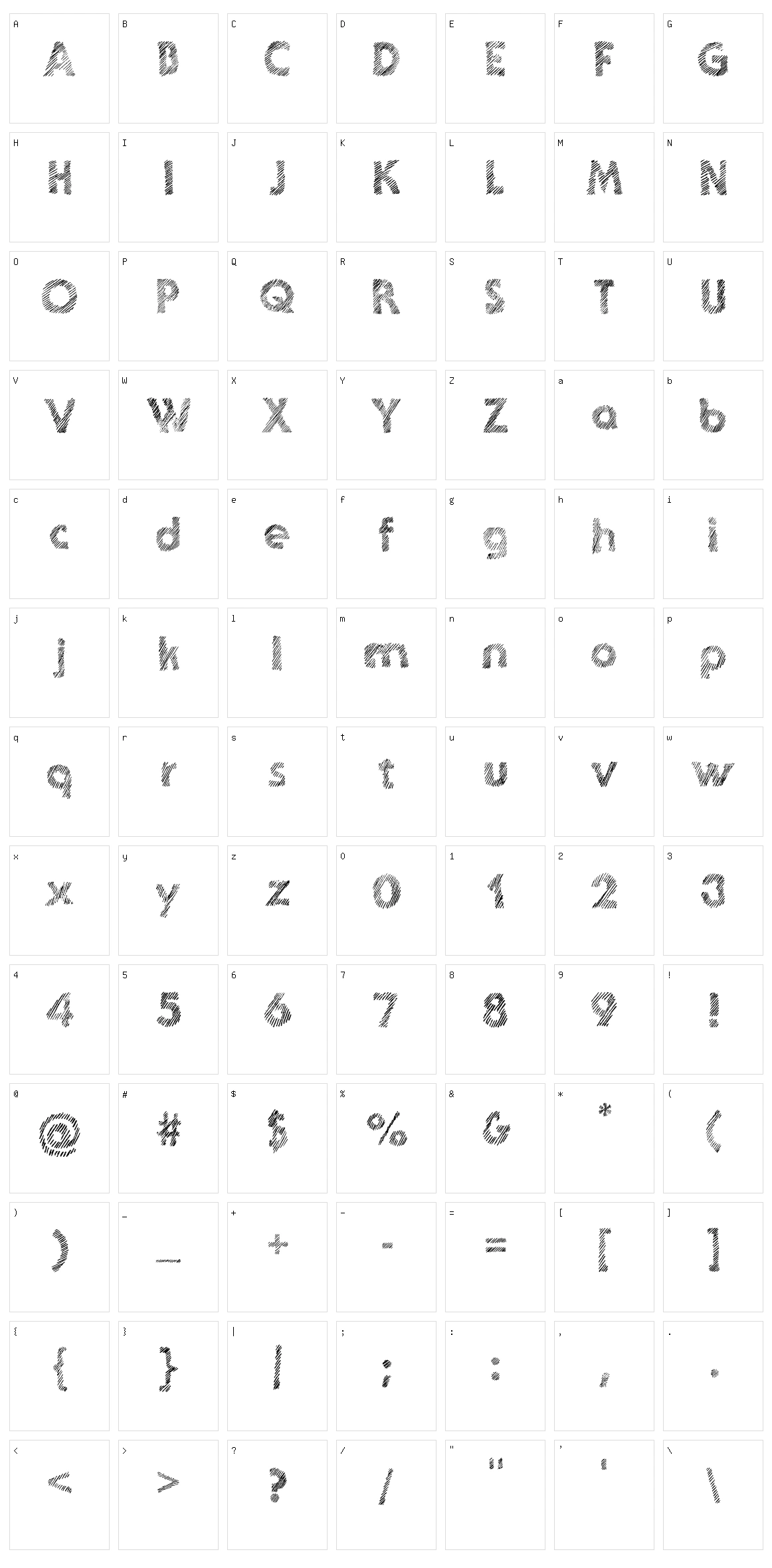 Ghotic Sketch Character Set