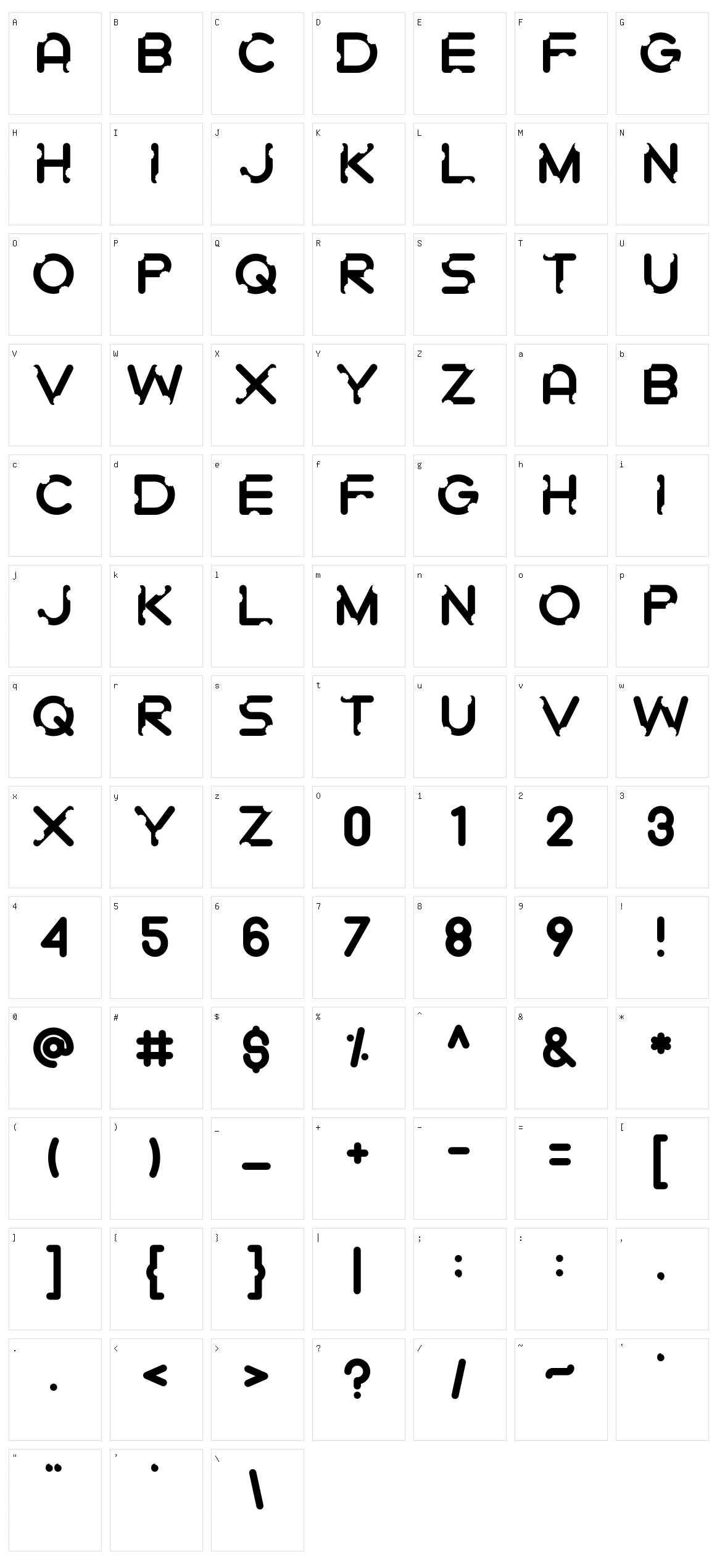 Gigigit Character Set