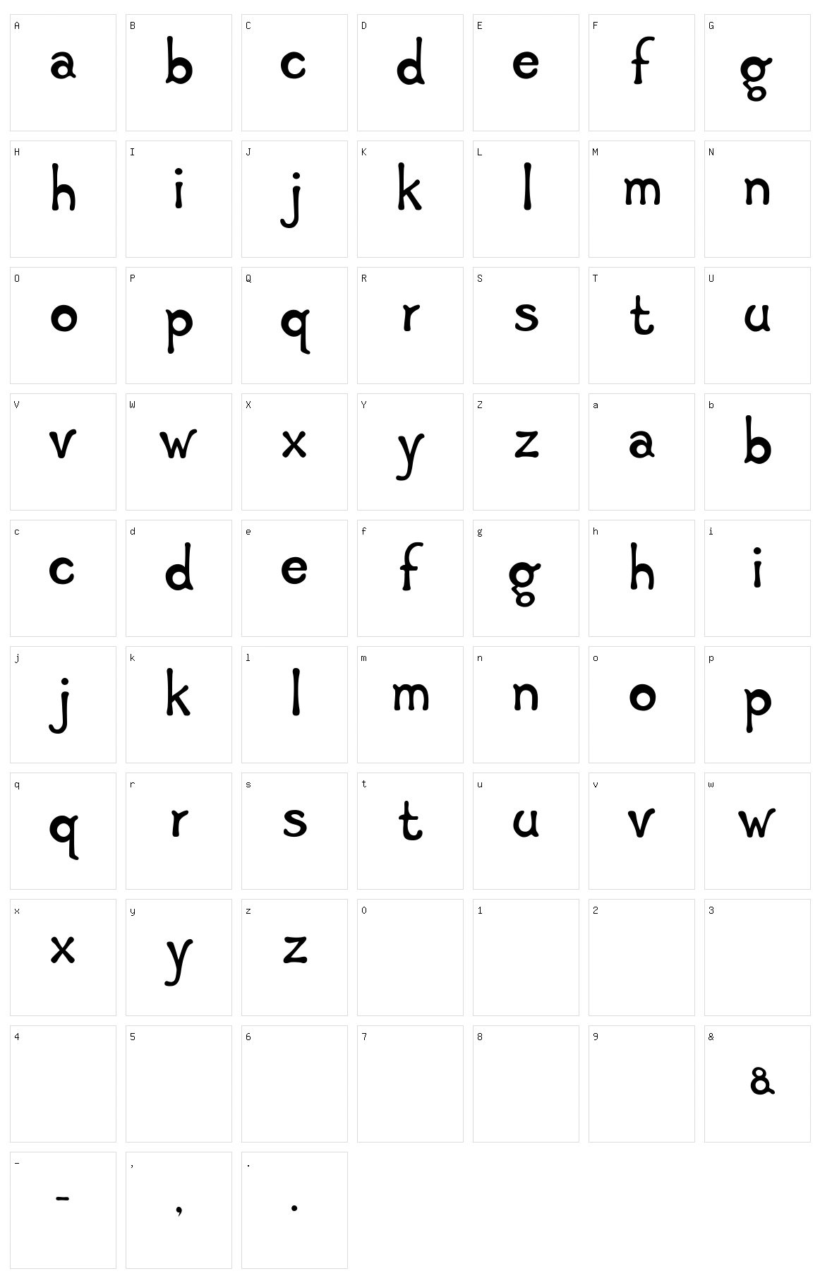 Giraf Solid Character Set