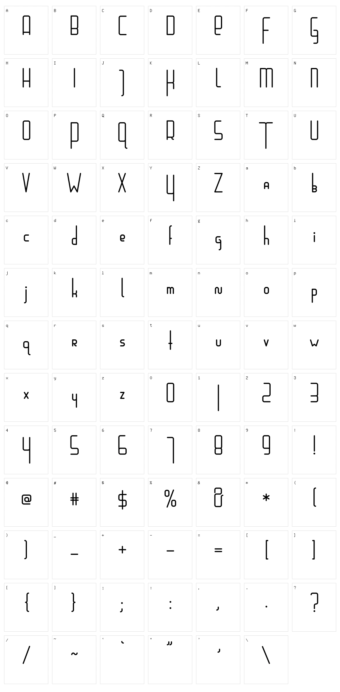 Glasberg Character Set