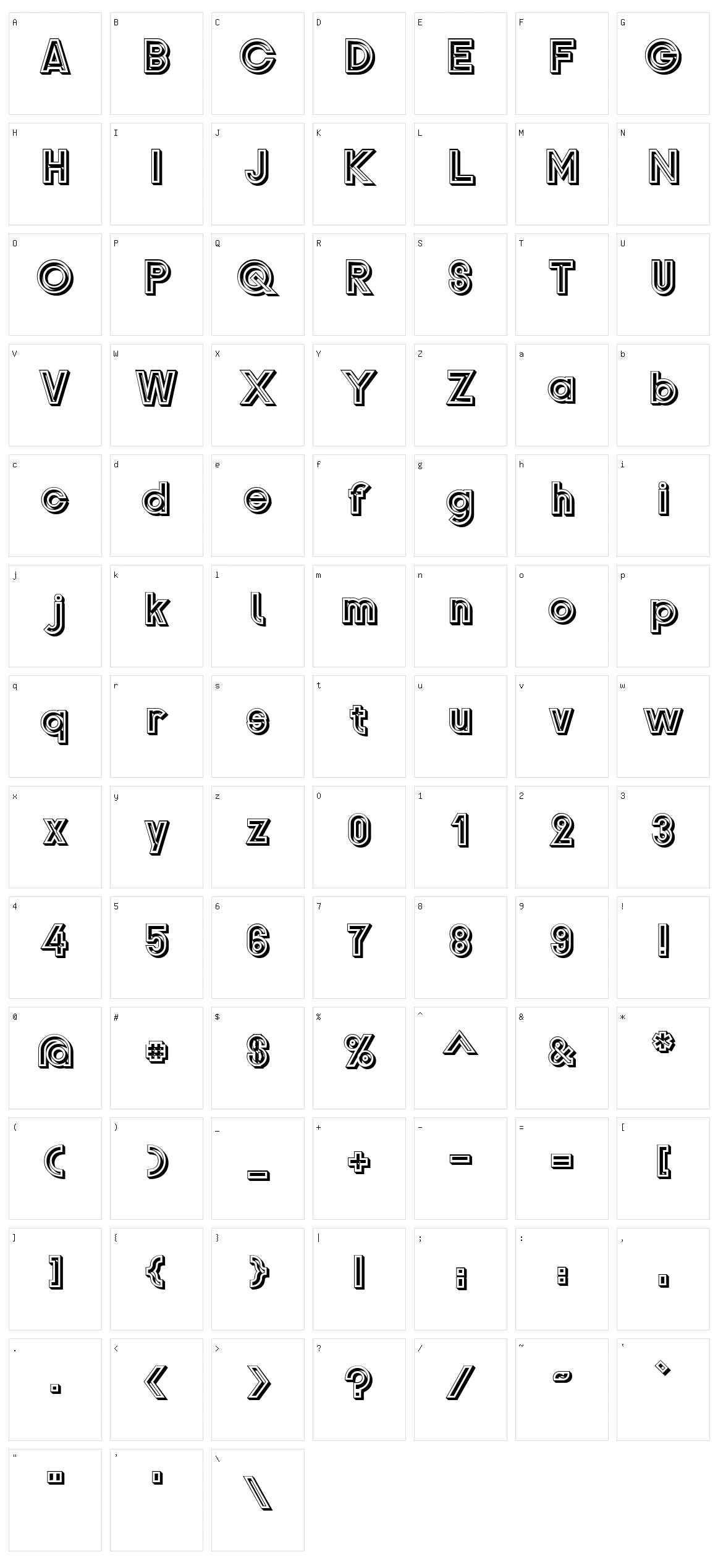 Gondrin Character Set