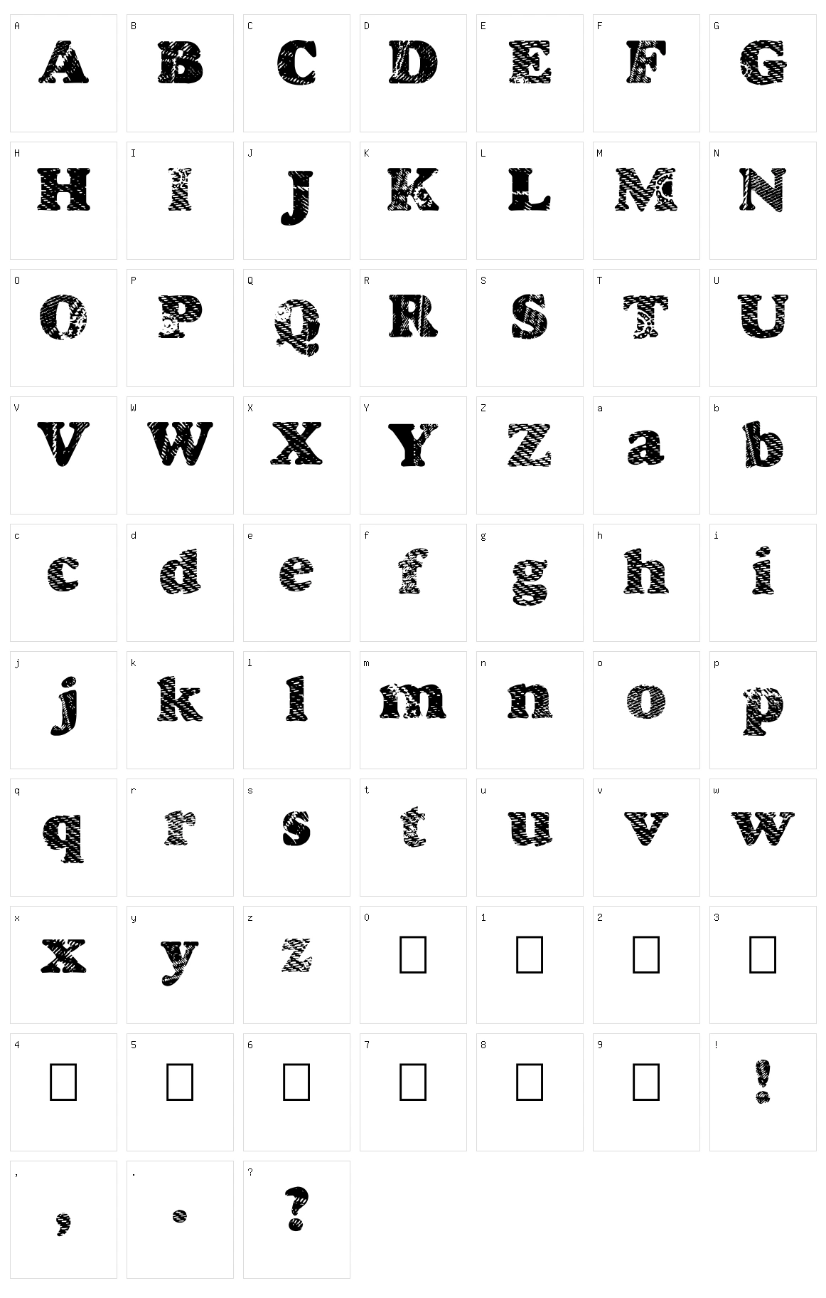 Goodjean Character Set