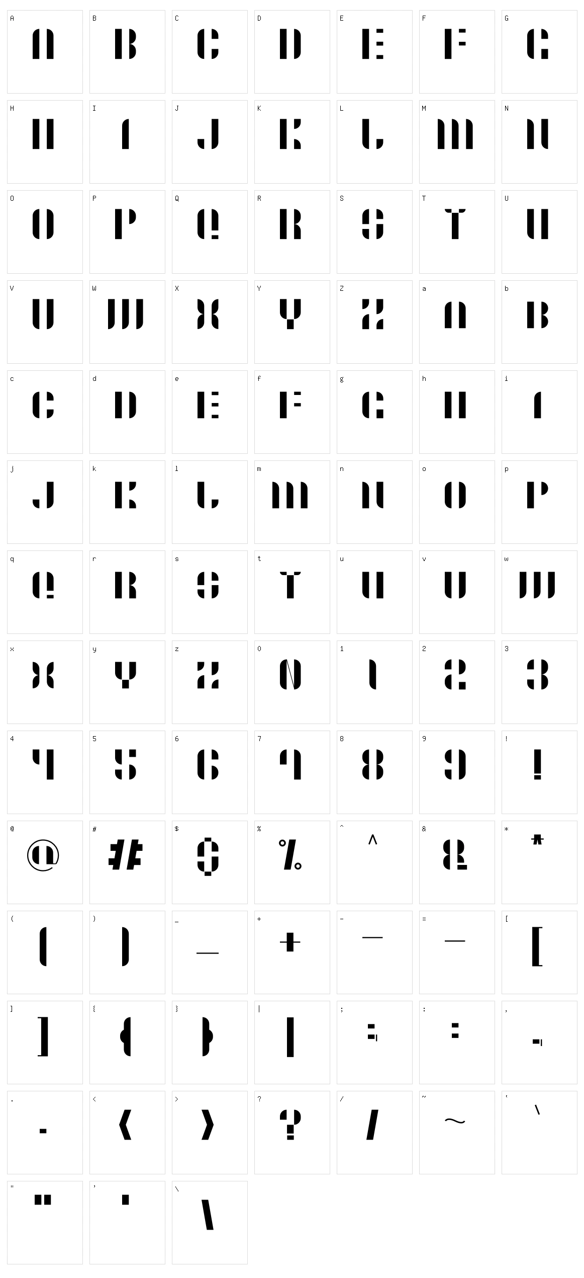 Gorasc Character Set