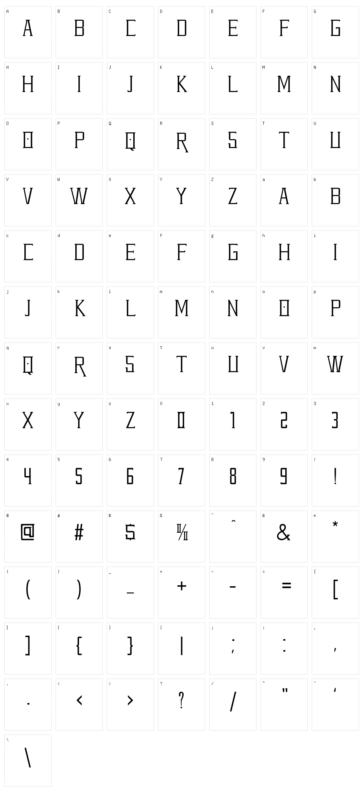 Gradually Character Set