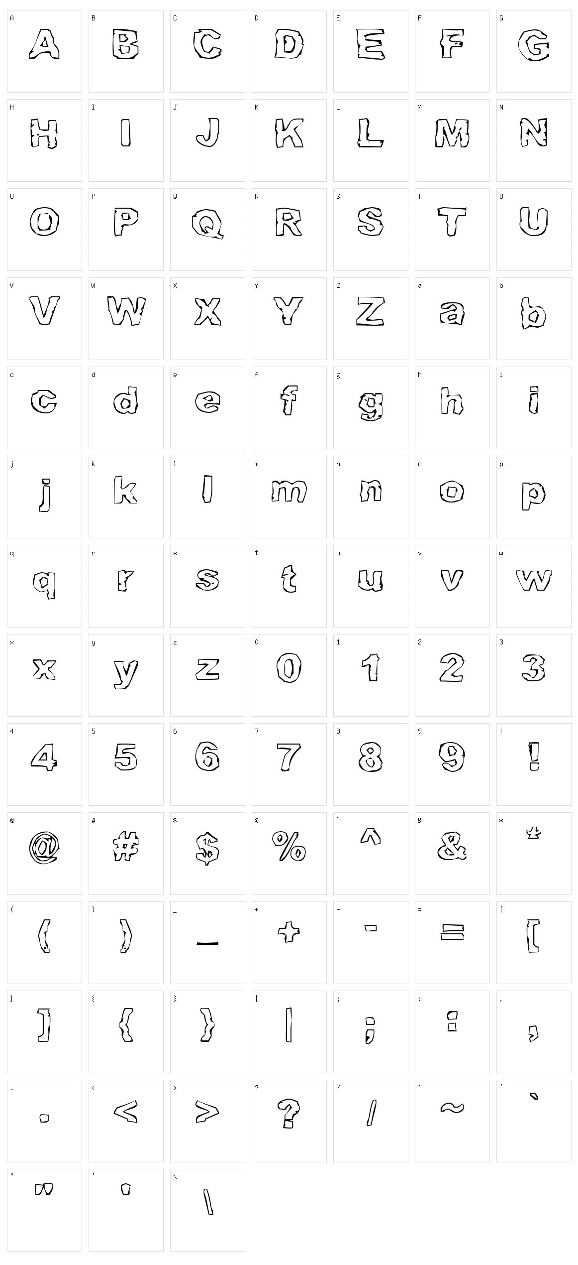 Grampslung Character Set
