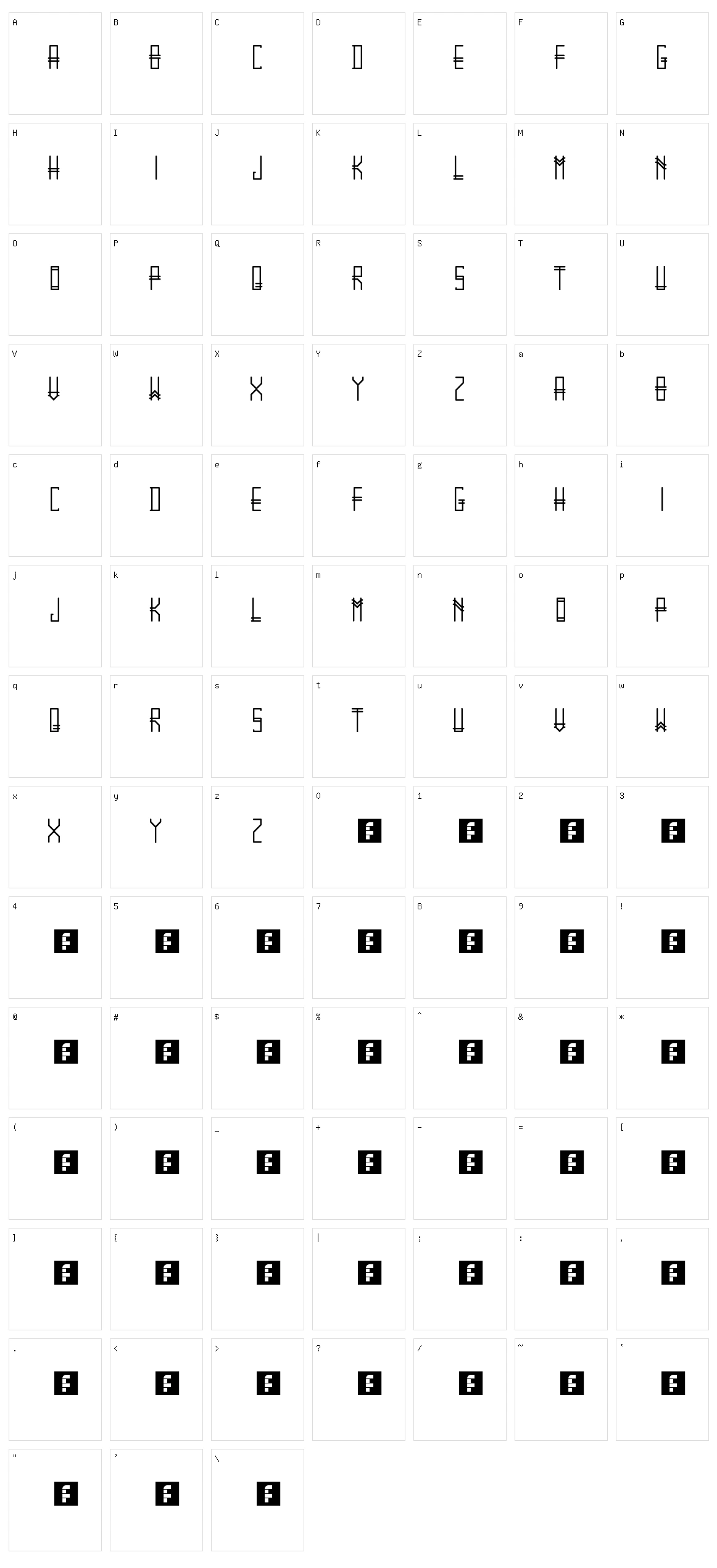 Gramtica Character Set