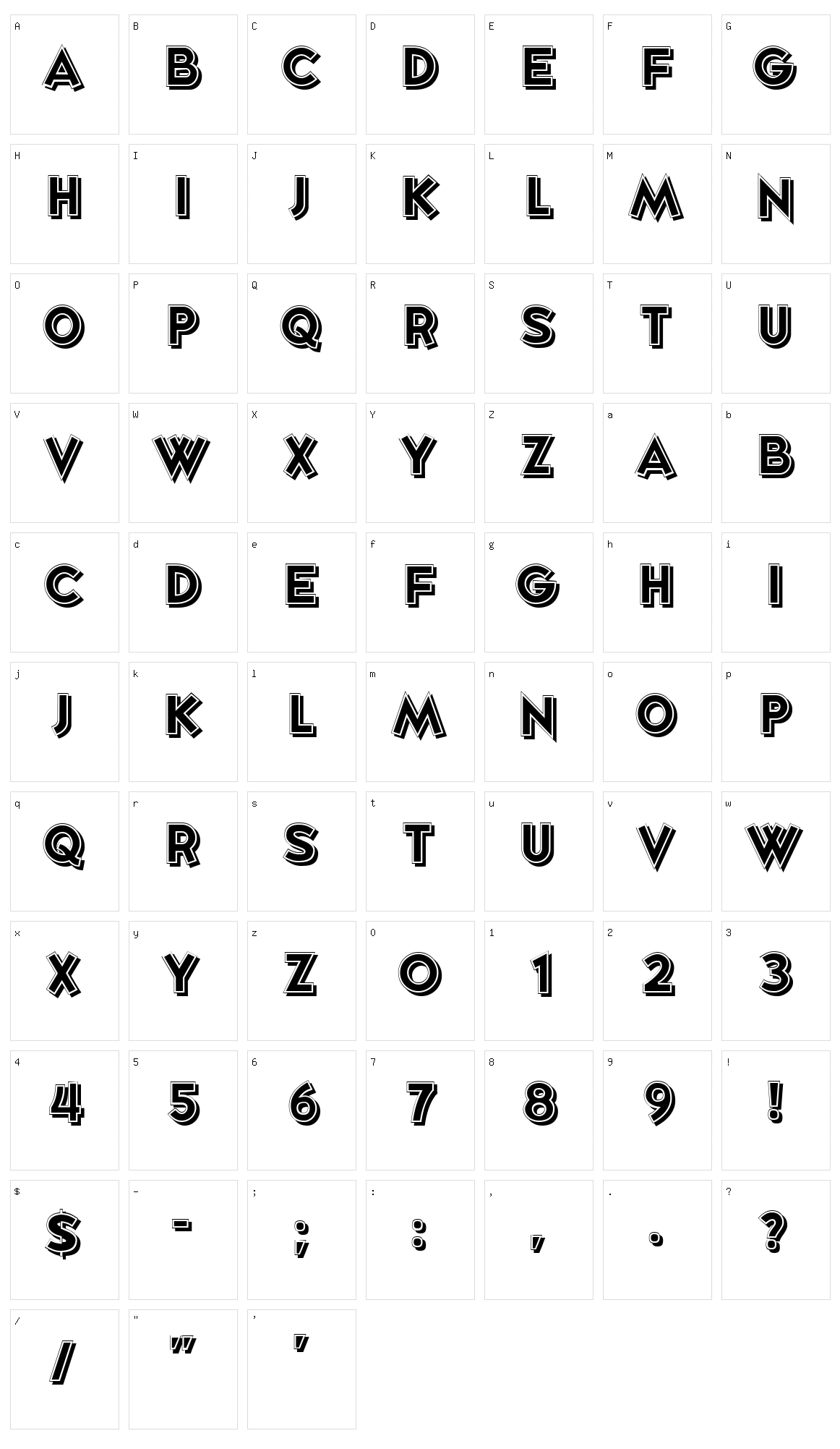 Grand Guignol Character Set