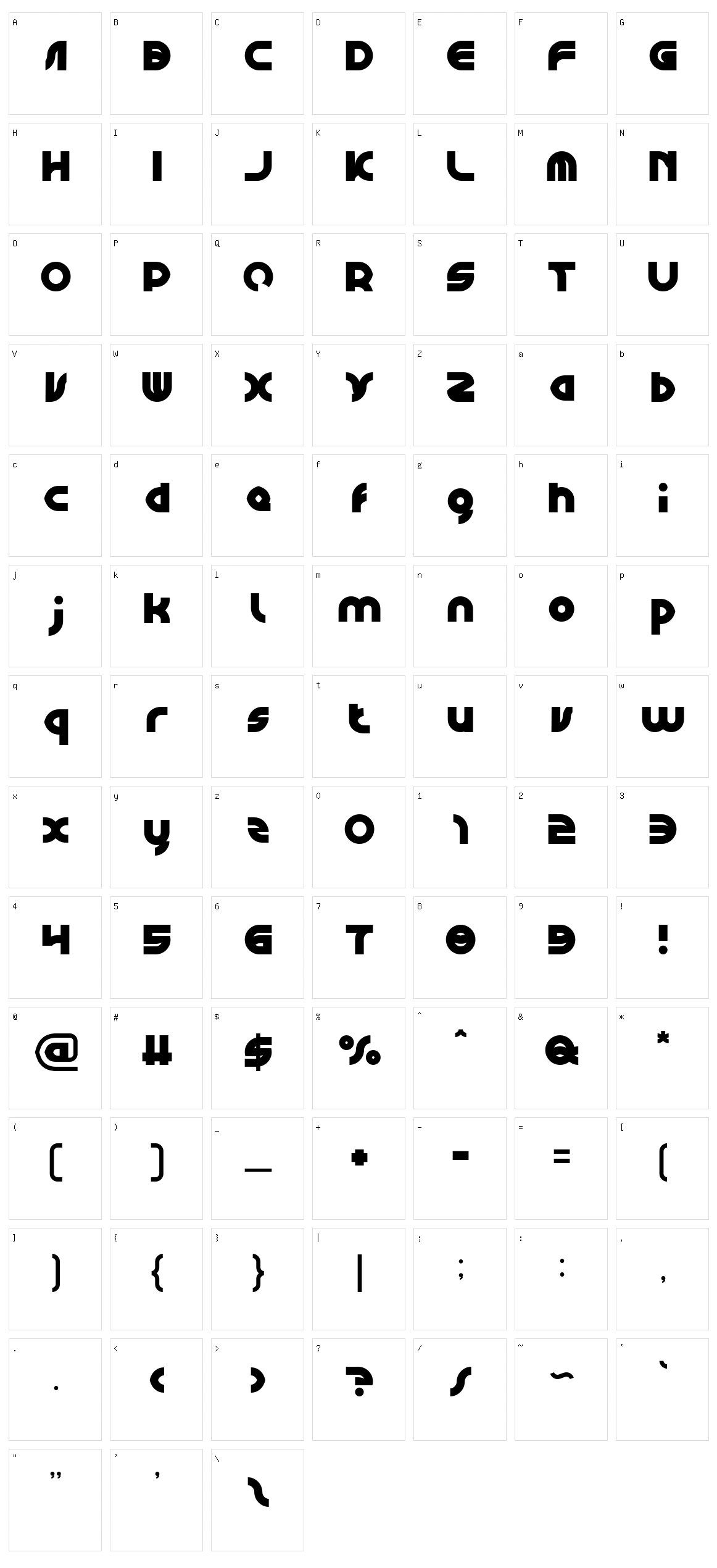 Graphic Design Character Set