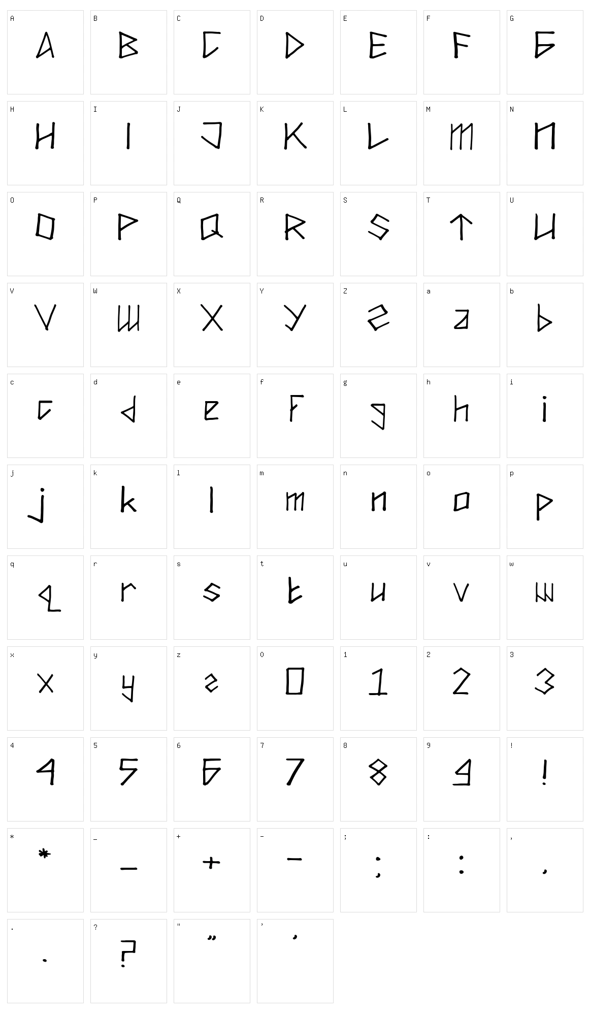 Greenday Character Set