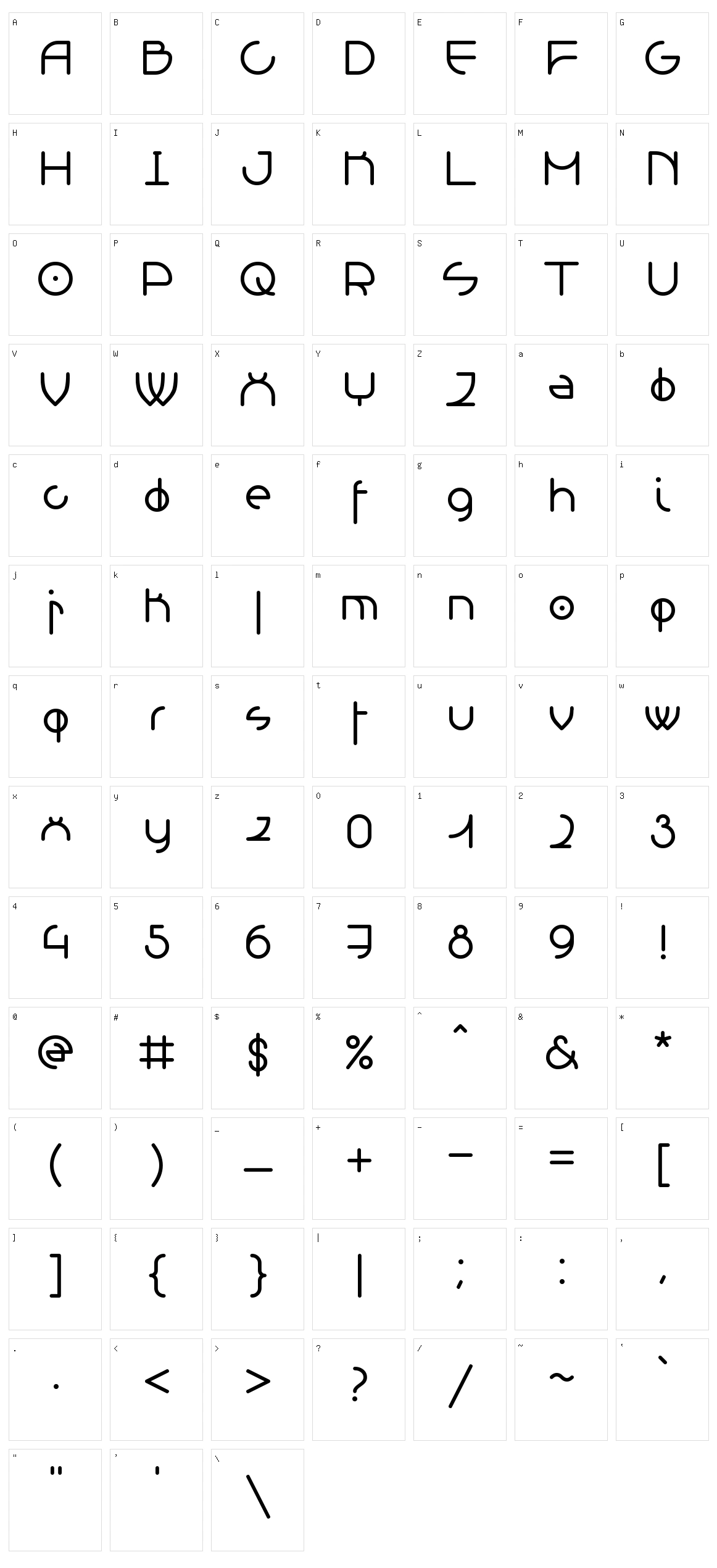 Grelessa intersekt Character Set