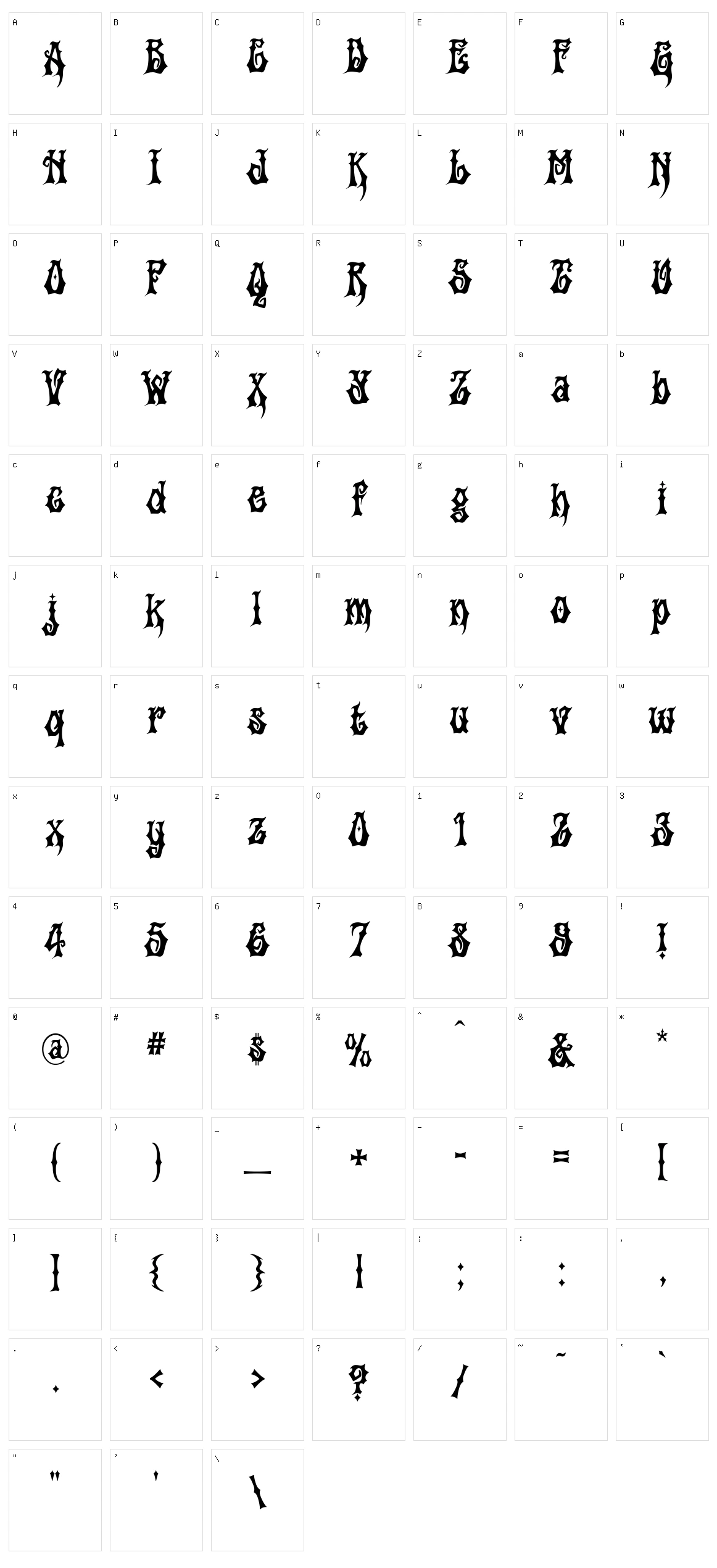 Griffin Character Set