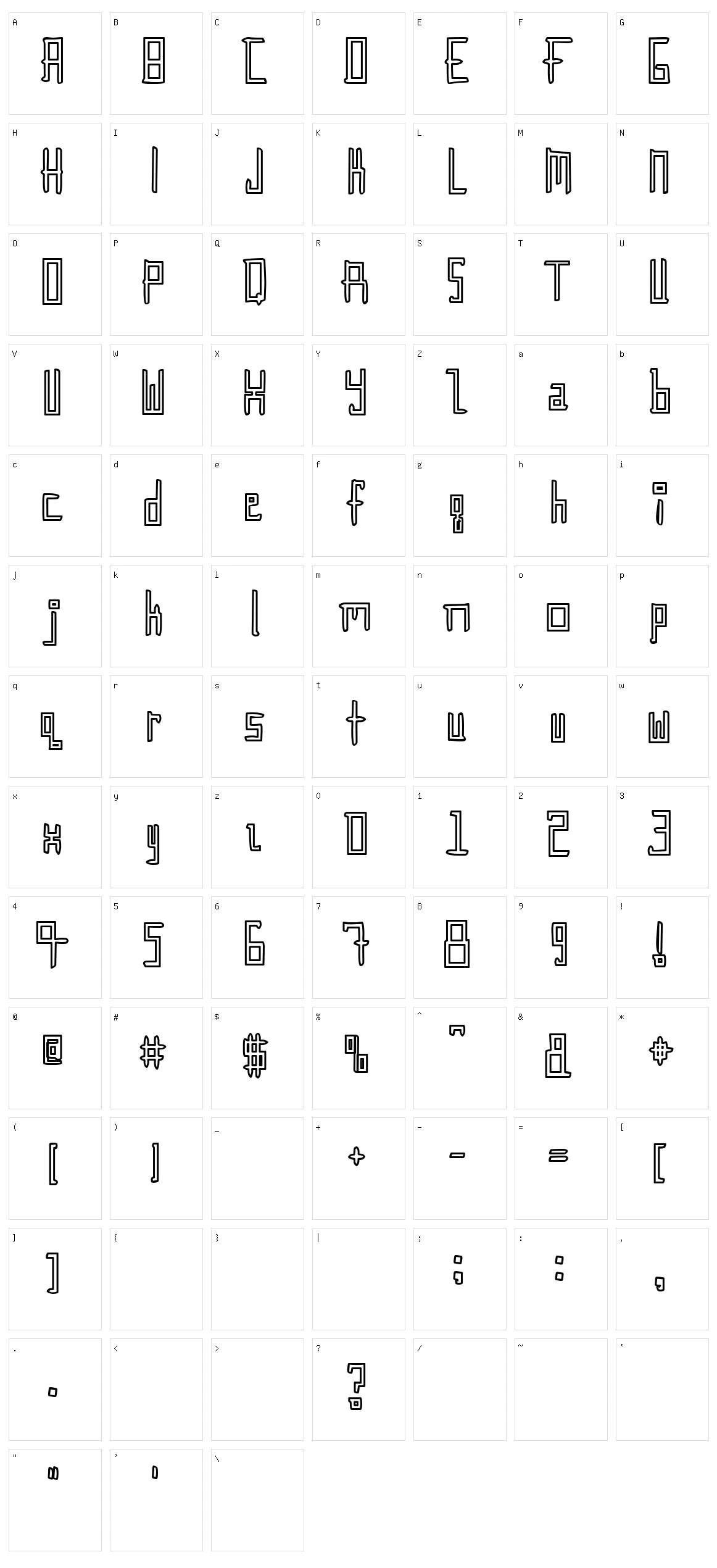 Gunther Character Set