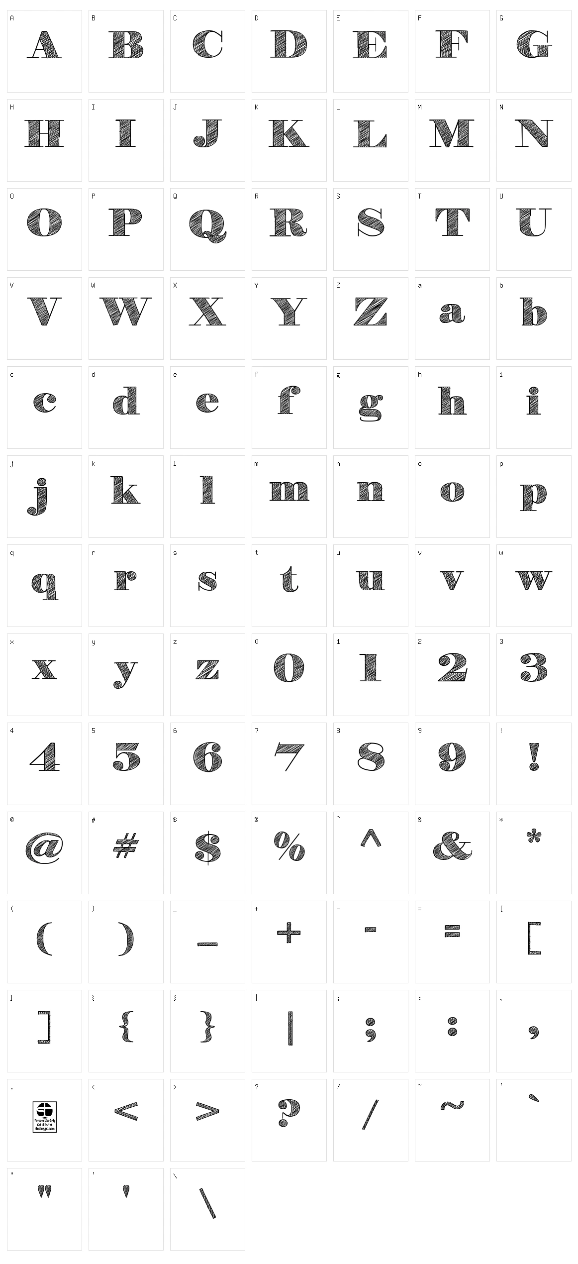 H&B Sketch Character Set