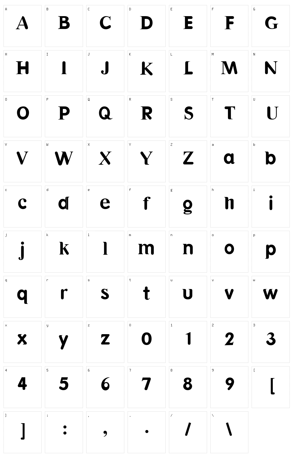 Halvar Character Set