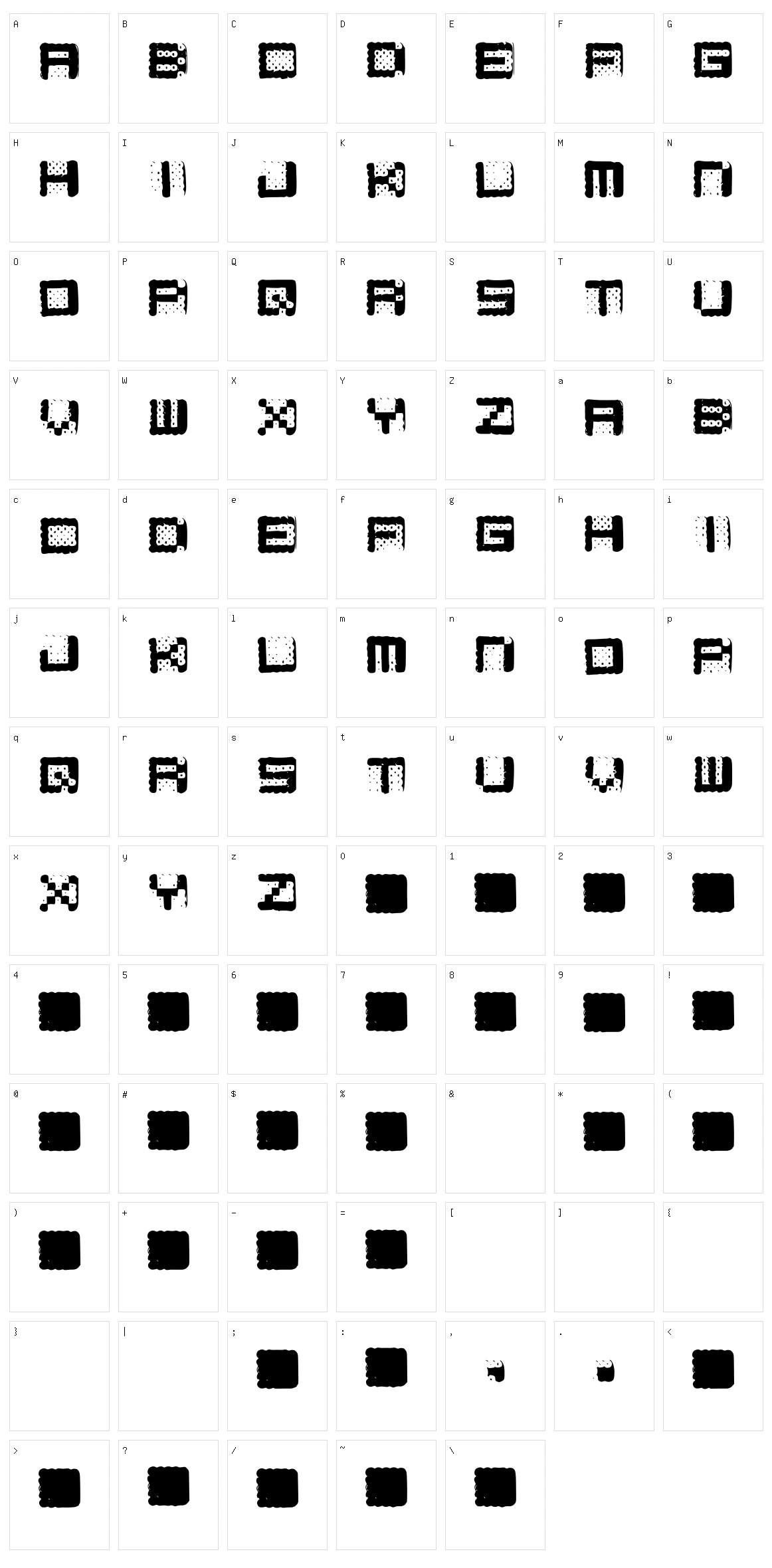 Hamarama Character Set
