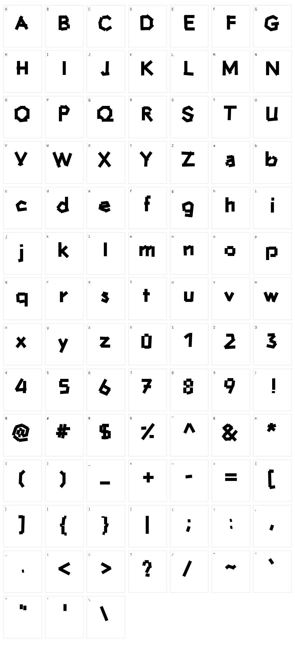 Hammer and Nails Character Set
