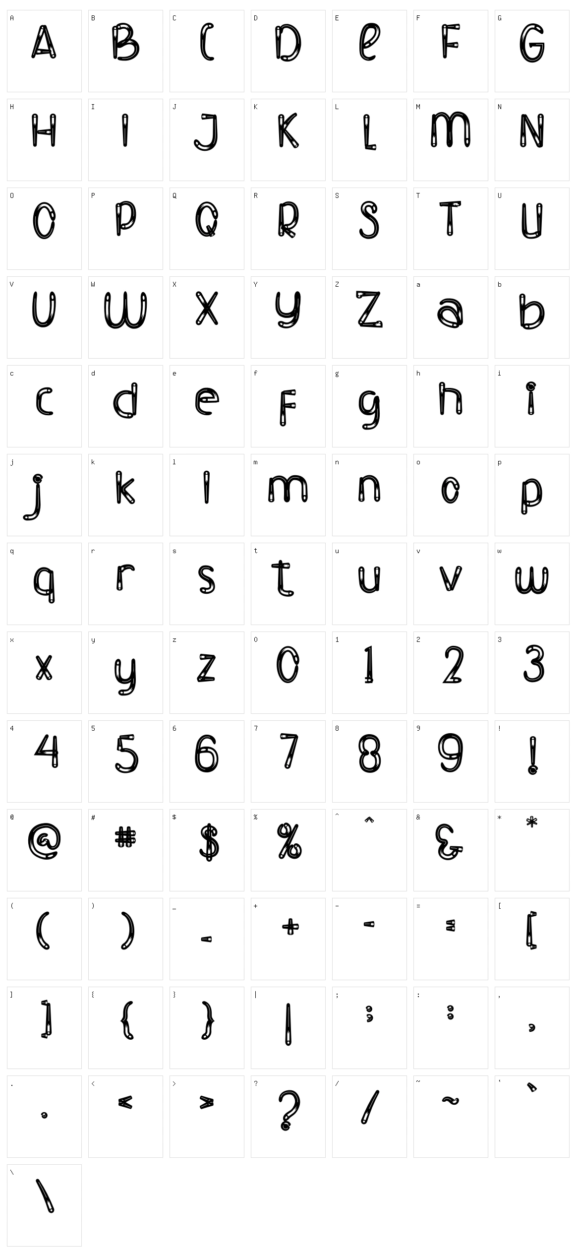 Handmade Brush Character Set