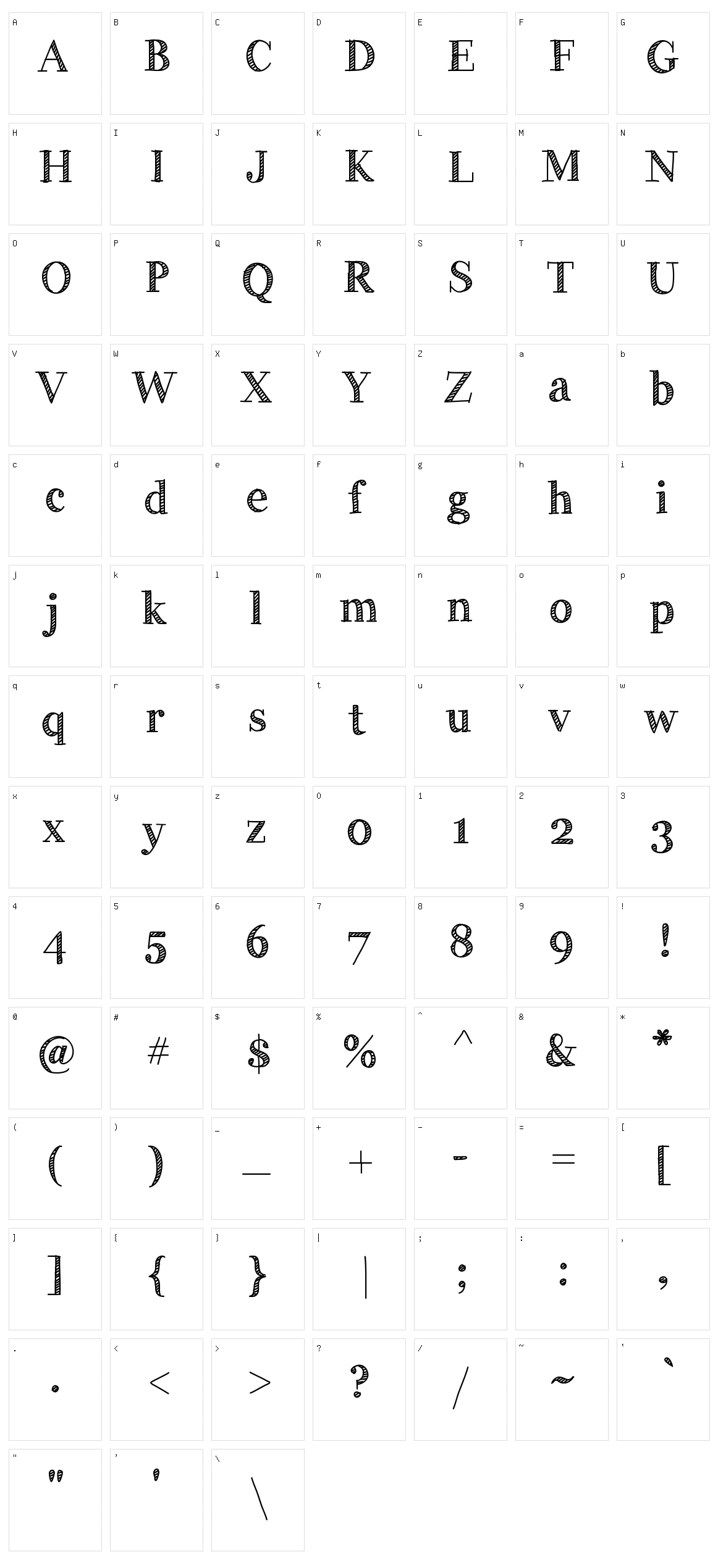 Handy George Character Set