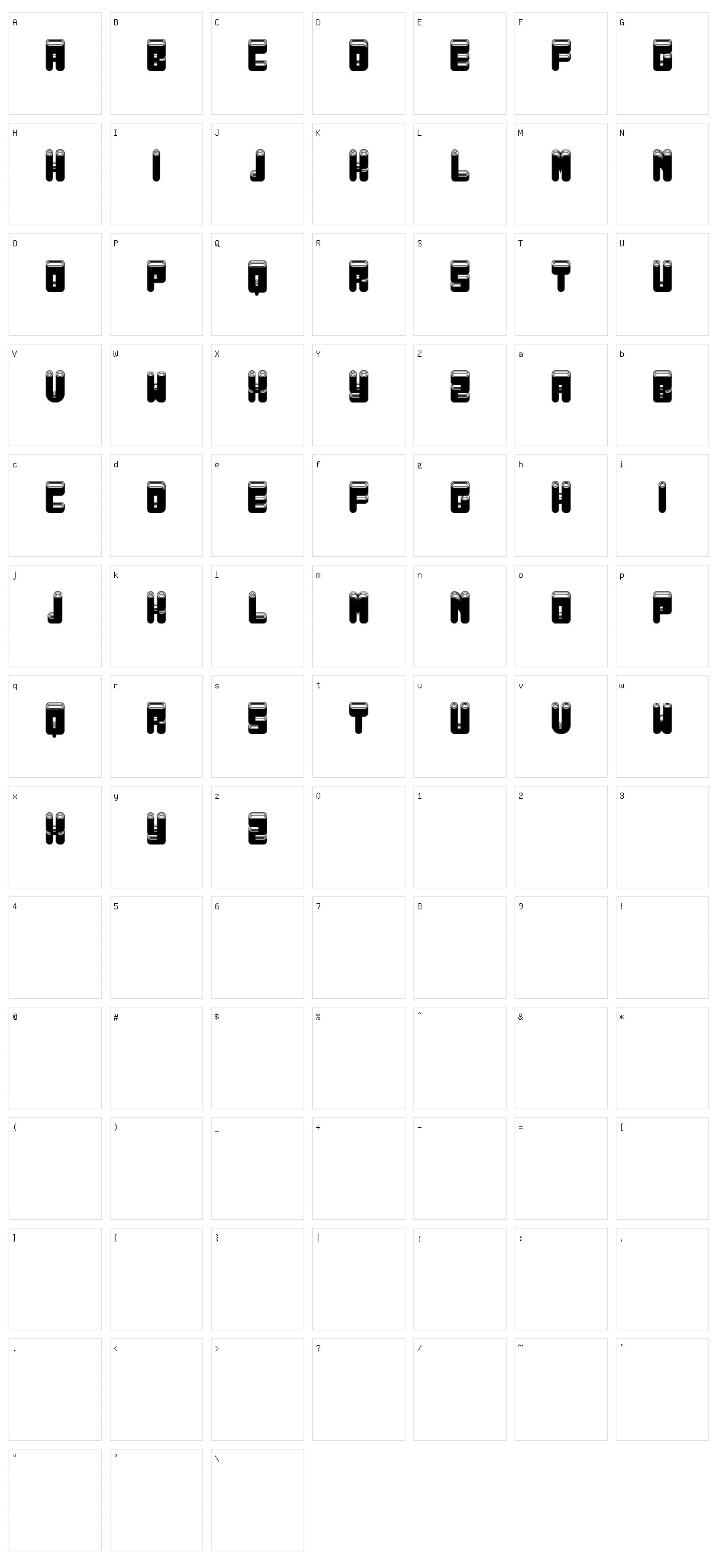 Hangup Character Set