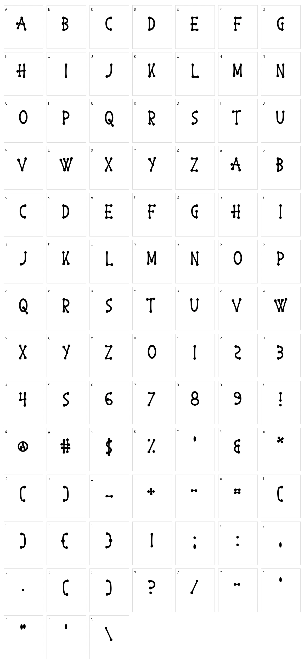 Happy Accidents Character Set