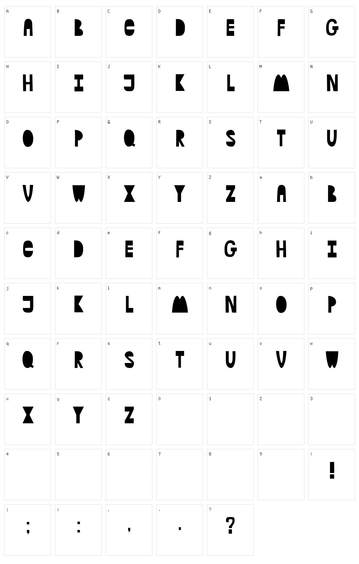 Hard Questions Character Set
