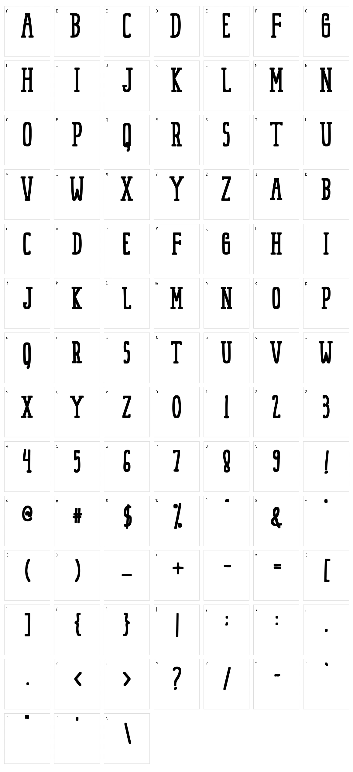 Harjuna Character Set