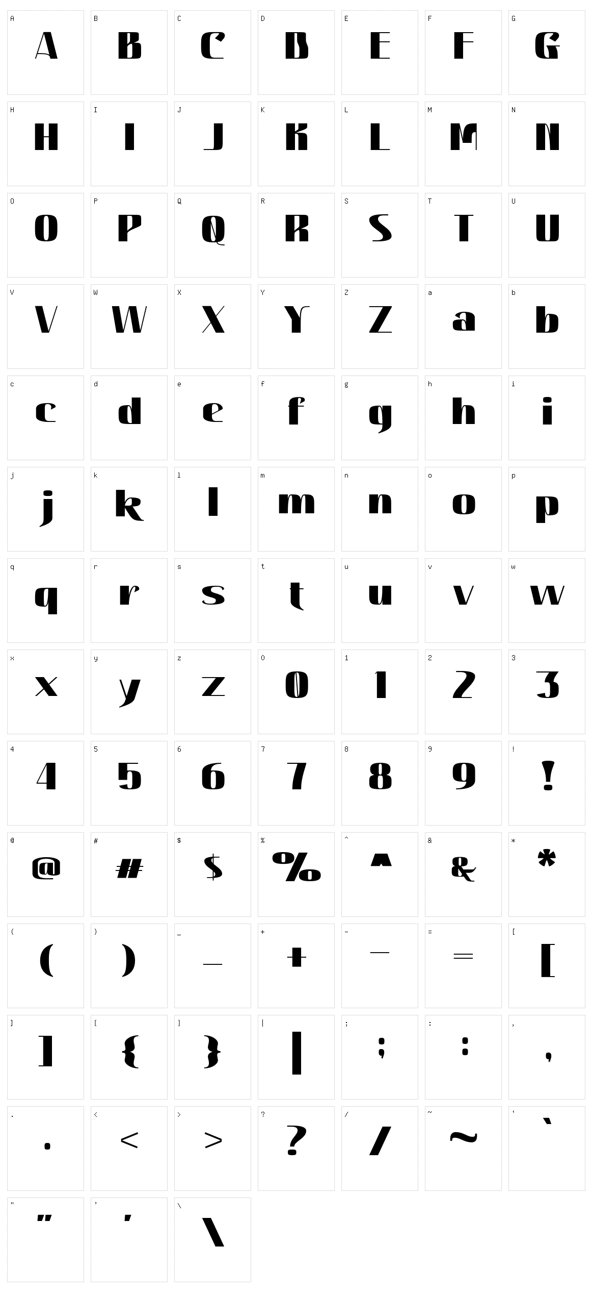 Hautte Character Set
