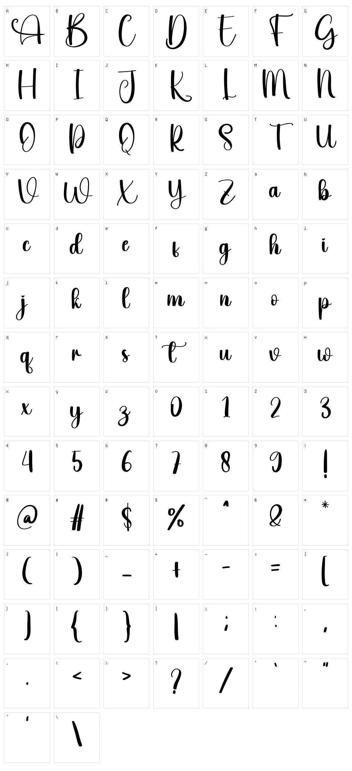 Astone Character Set