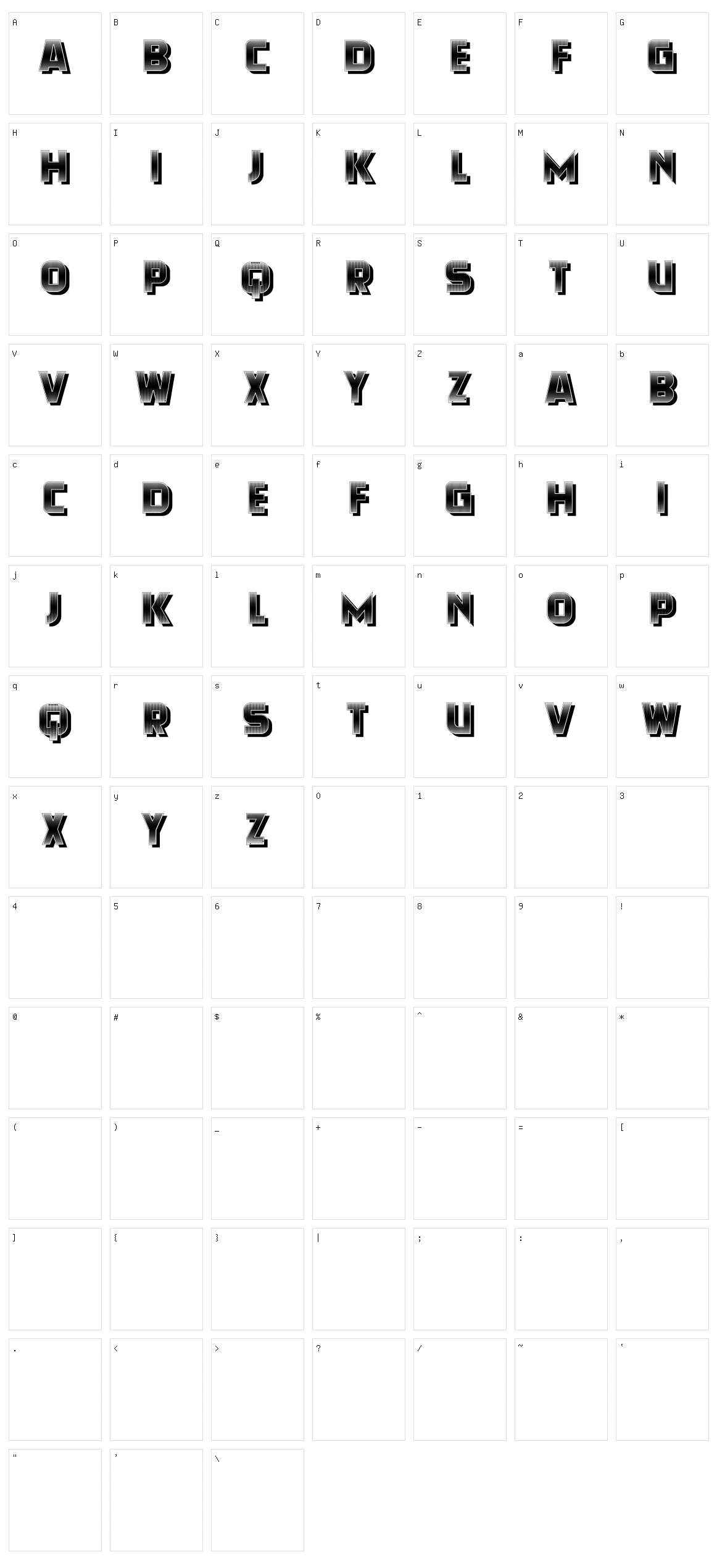 Hawai Character Set