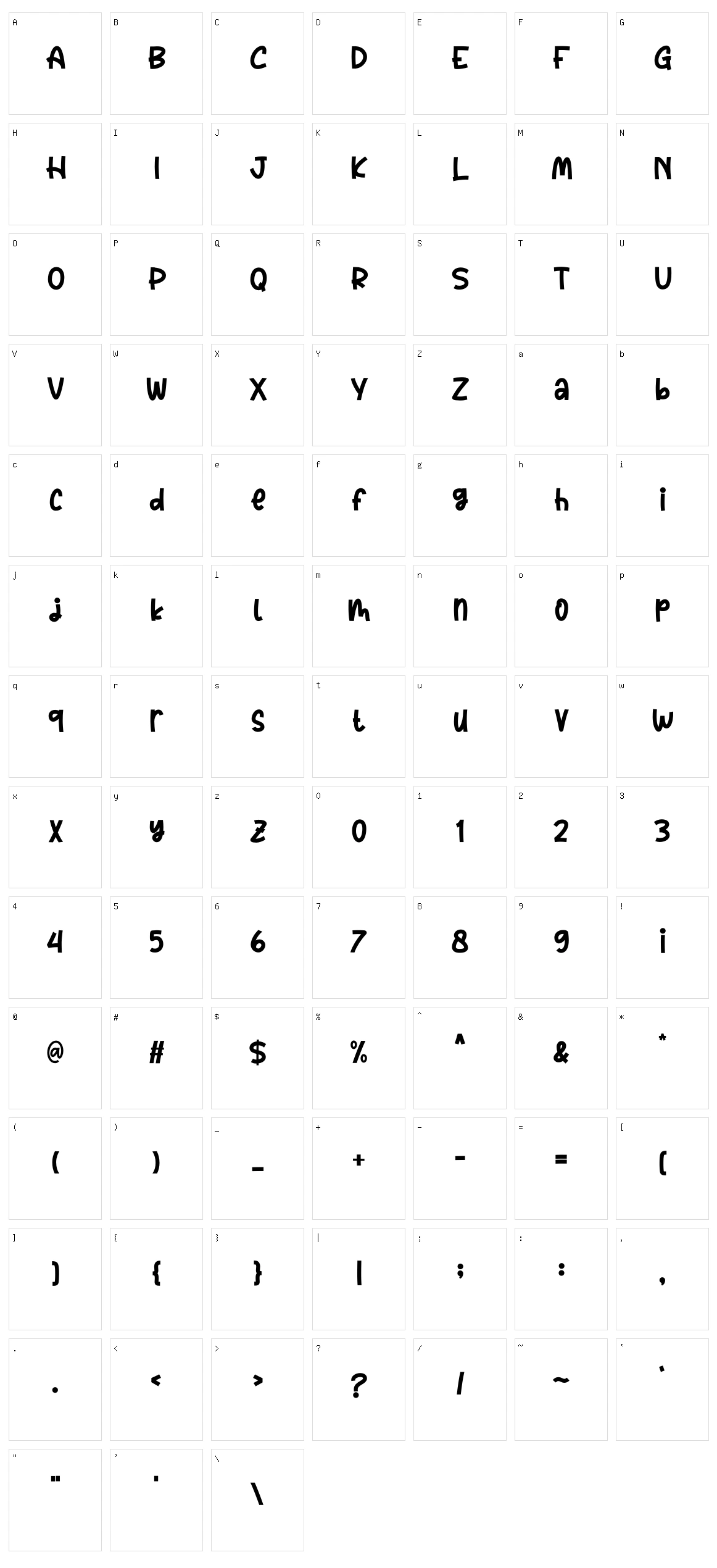 Heiley Character Set