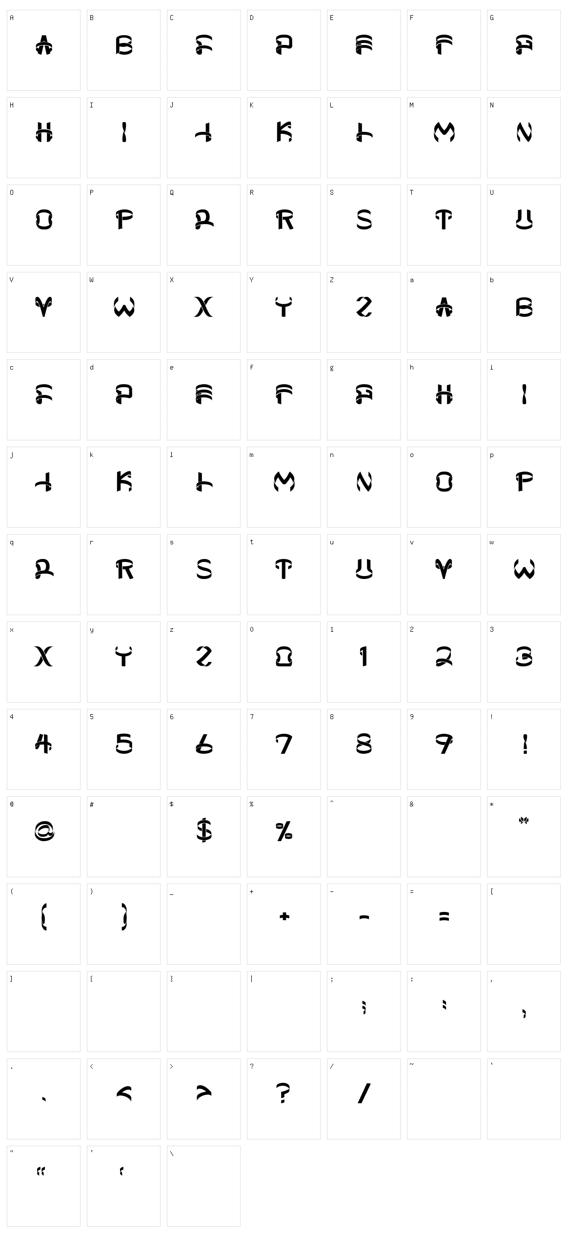 Helixx Character Set