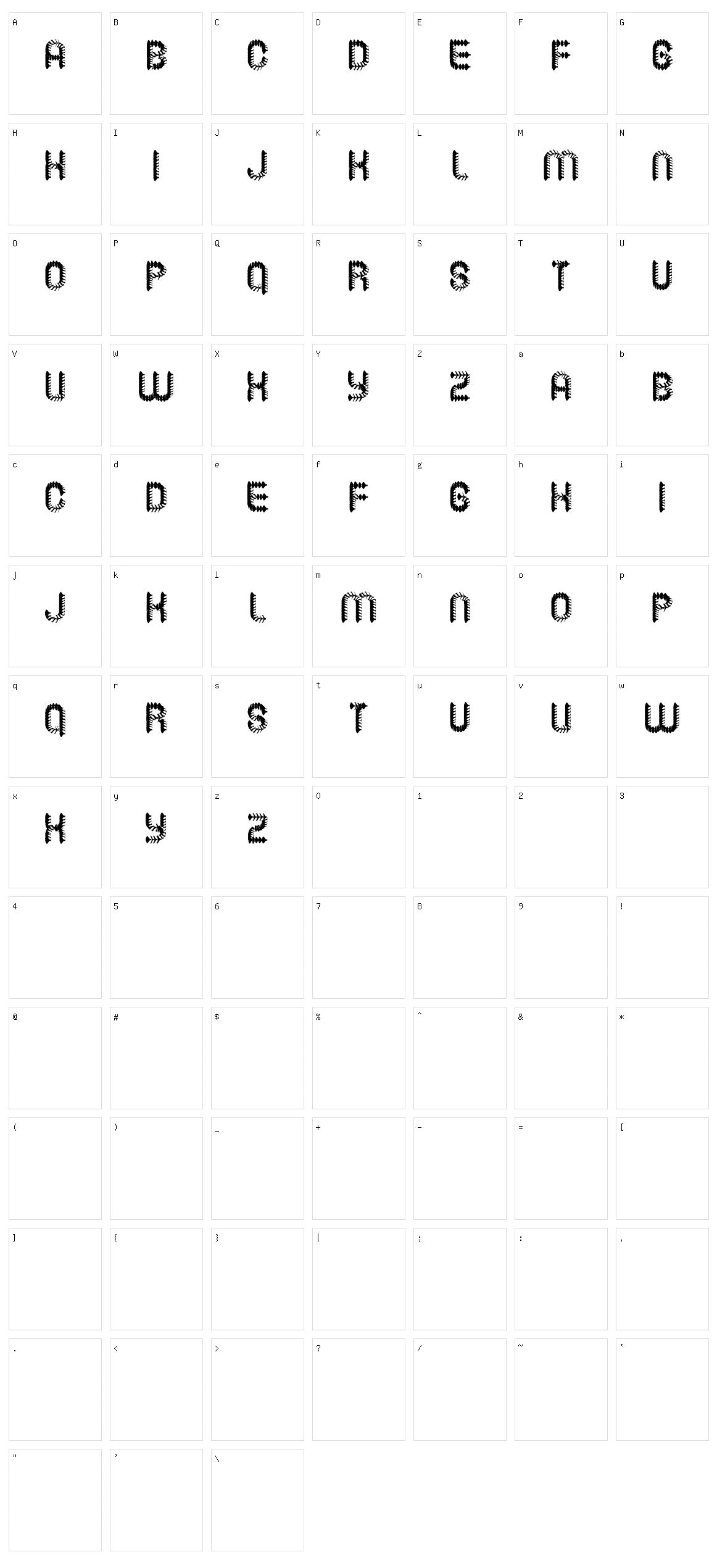 Hell Door Character Set
