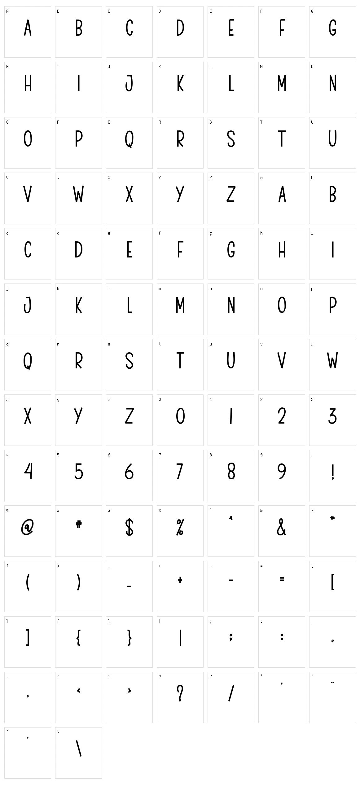 Hello Character Set