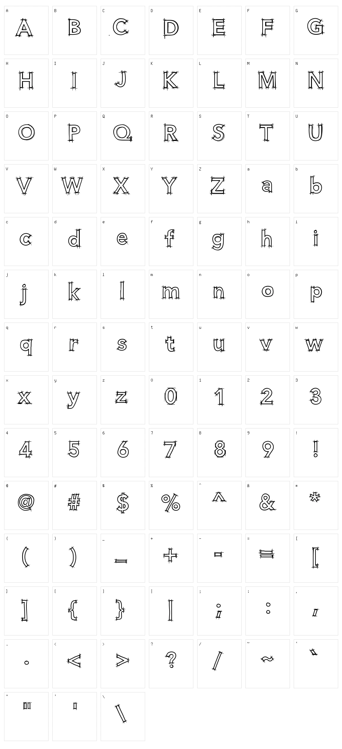 Hello Blueprint Character Set