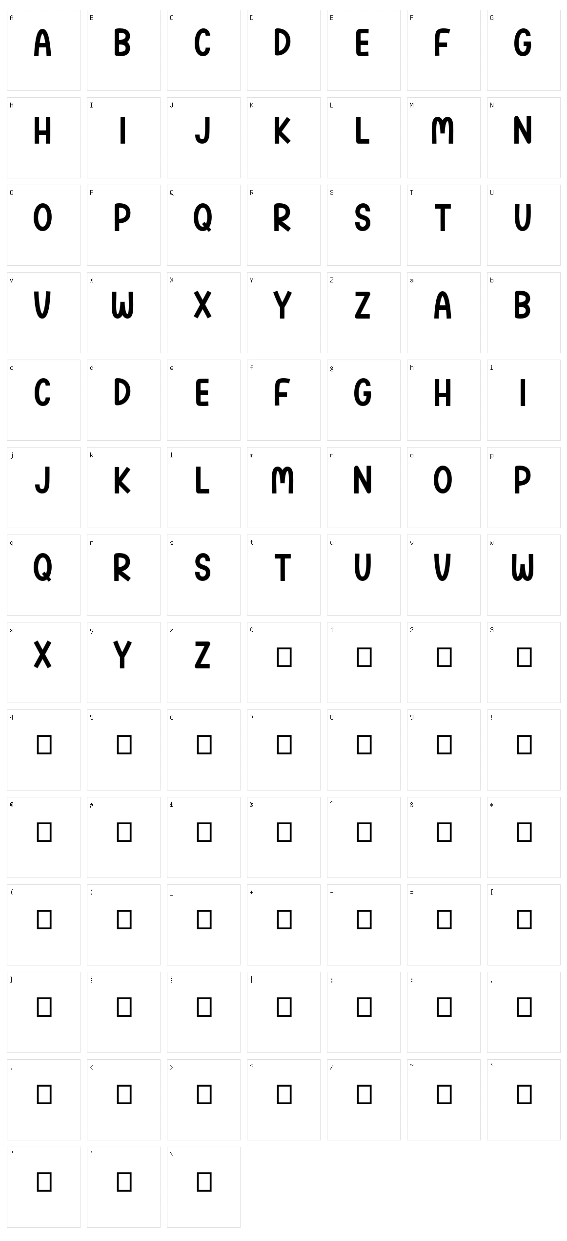Hello Farmhouse Sans Character Set