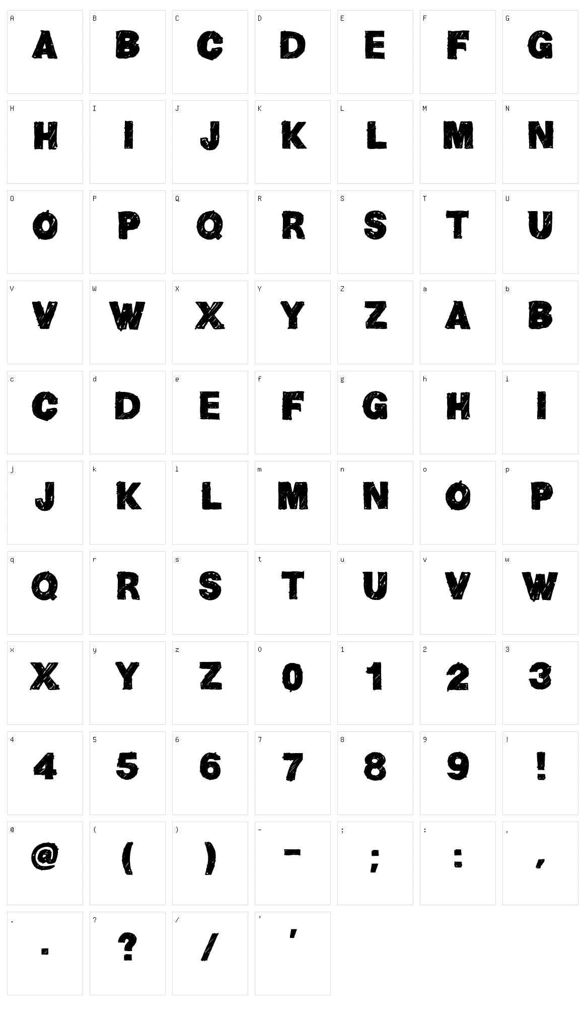 Helv Children Character Set