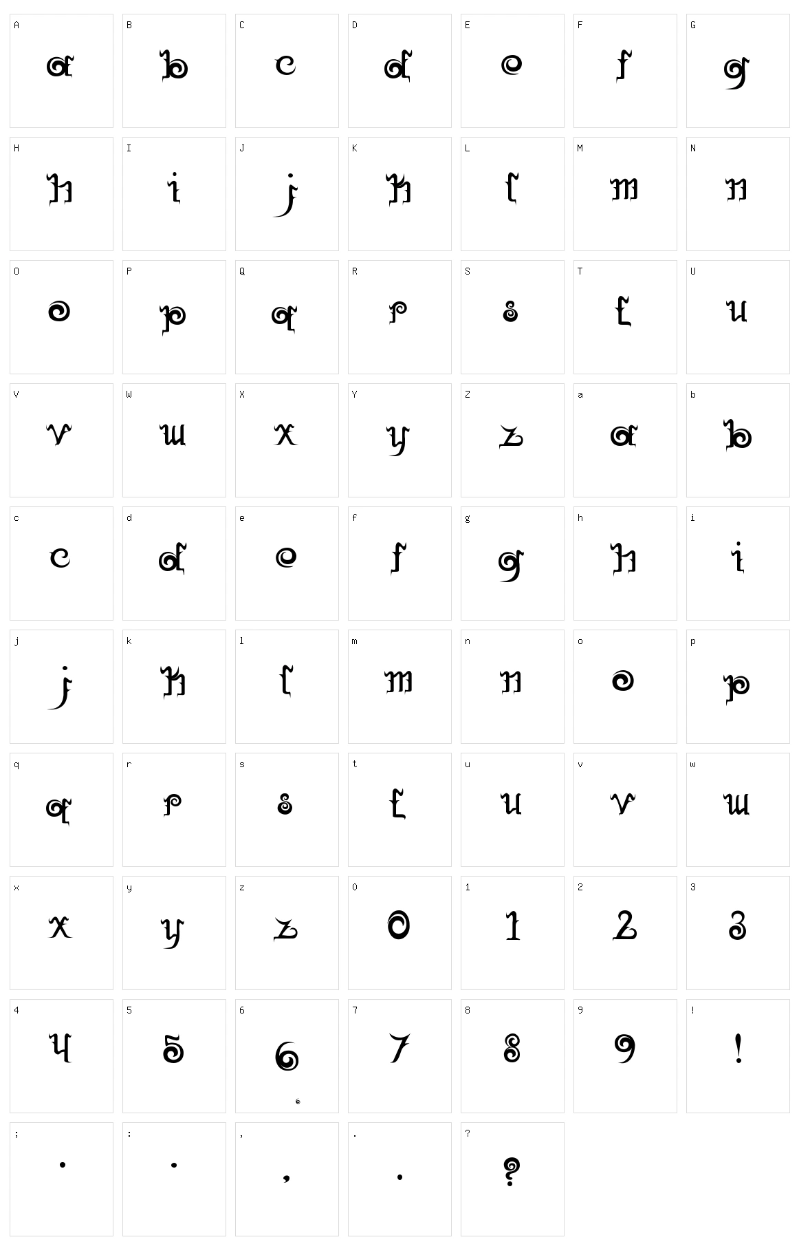 Herban Flux Character Set
