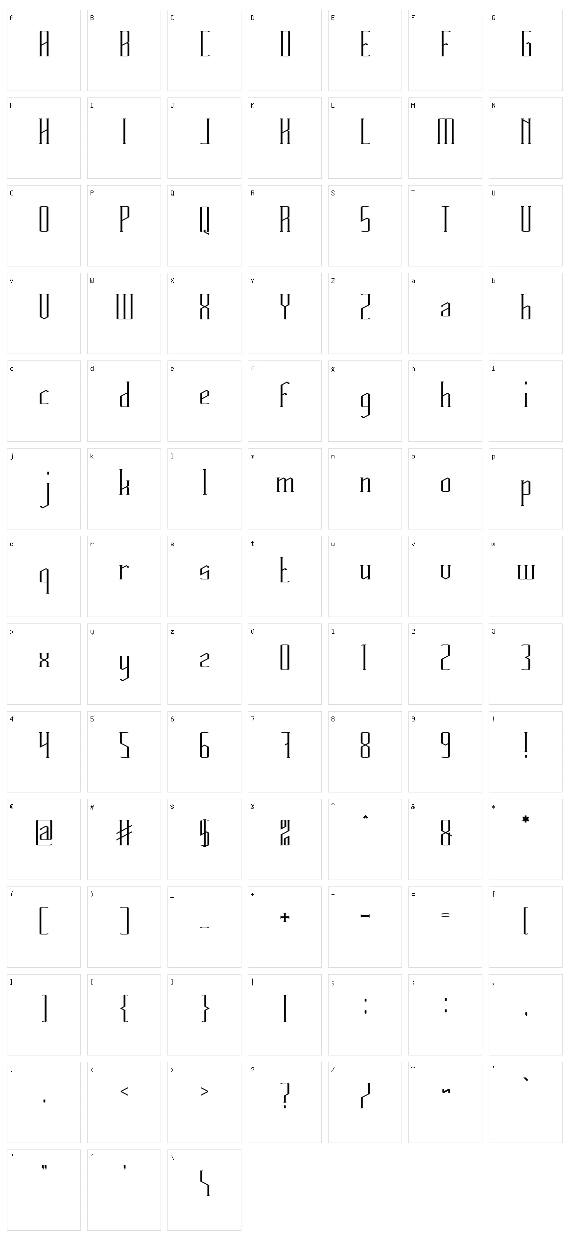 Heritage Character Set