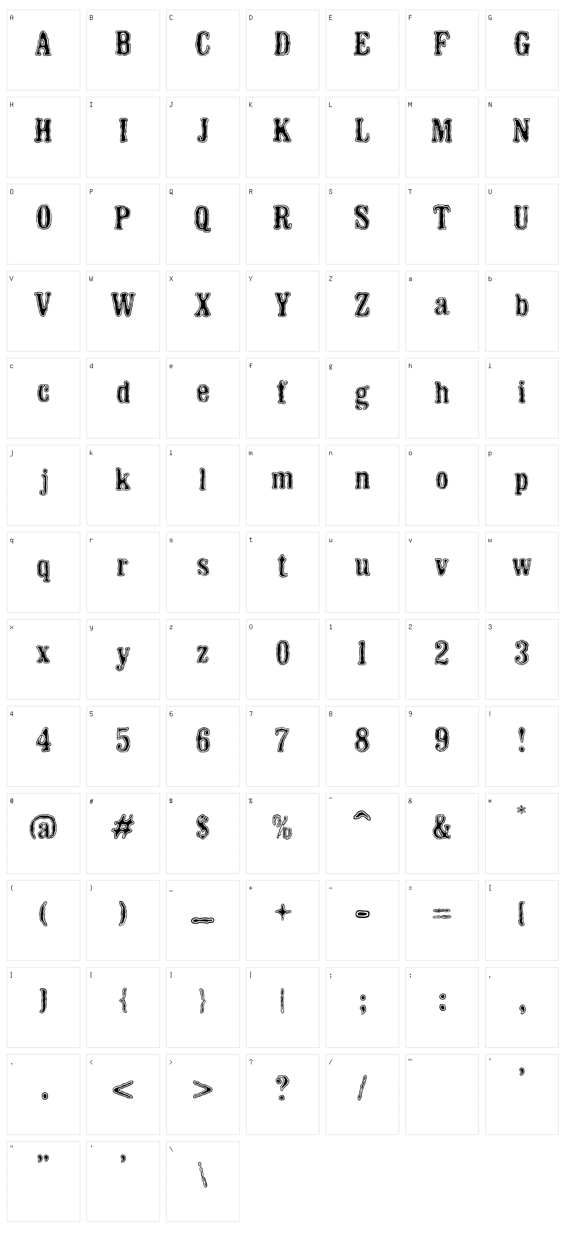 Hermes Manero Character Set
