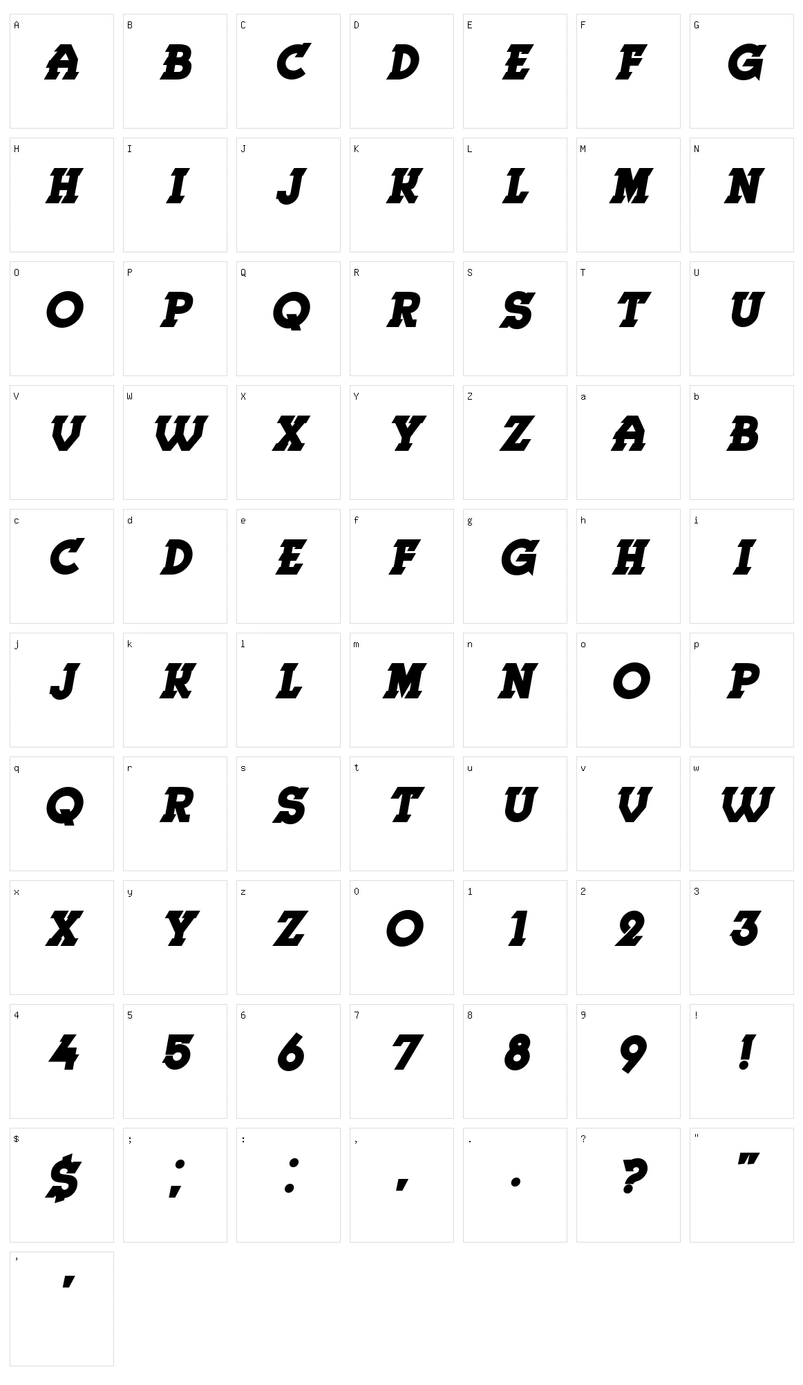 Herne Character Set