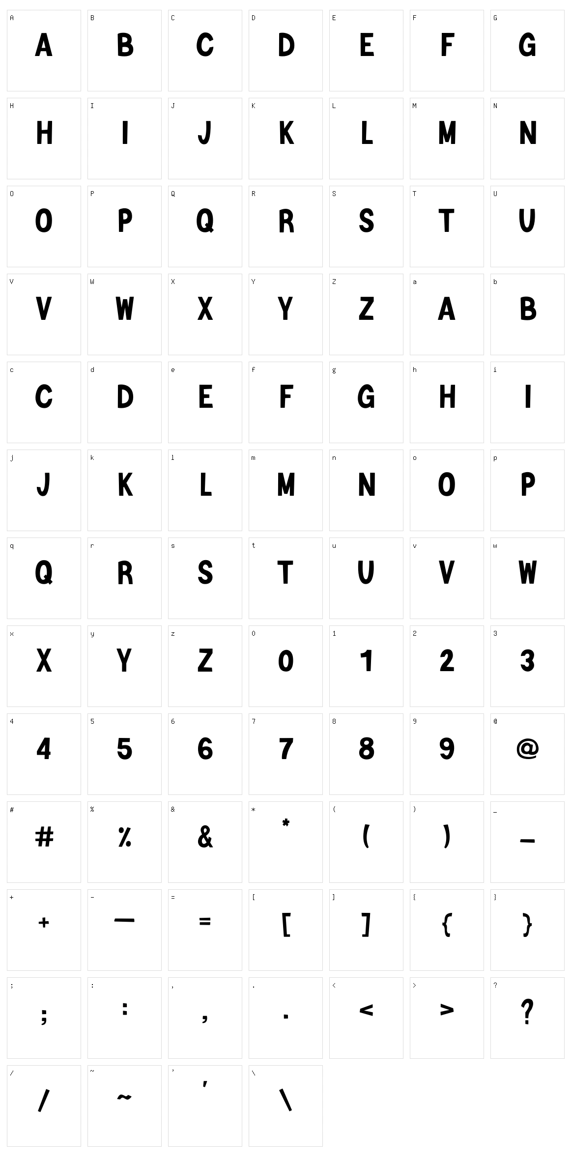 Hetika Character Set