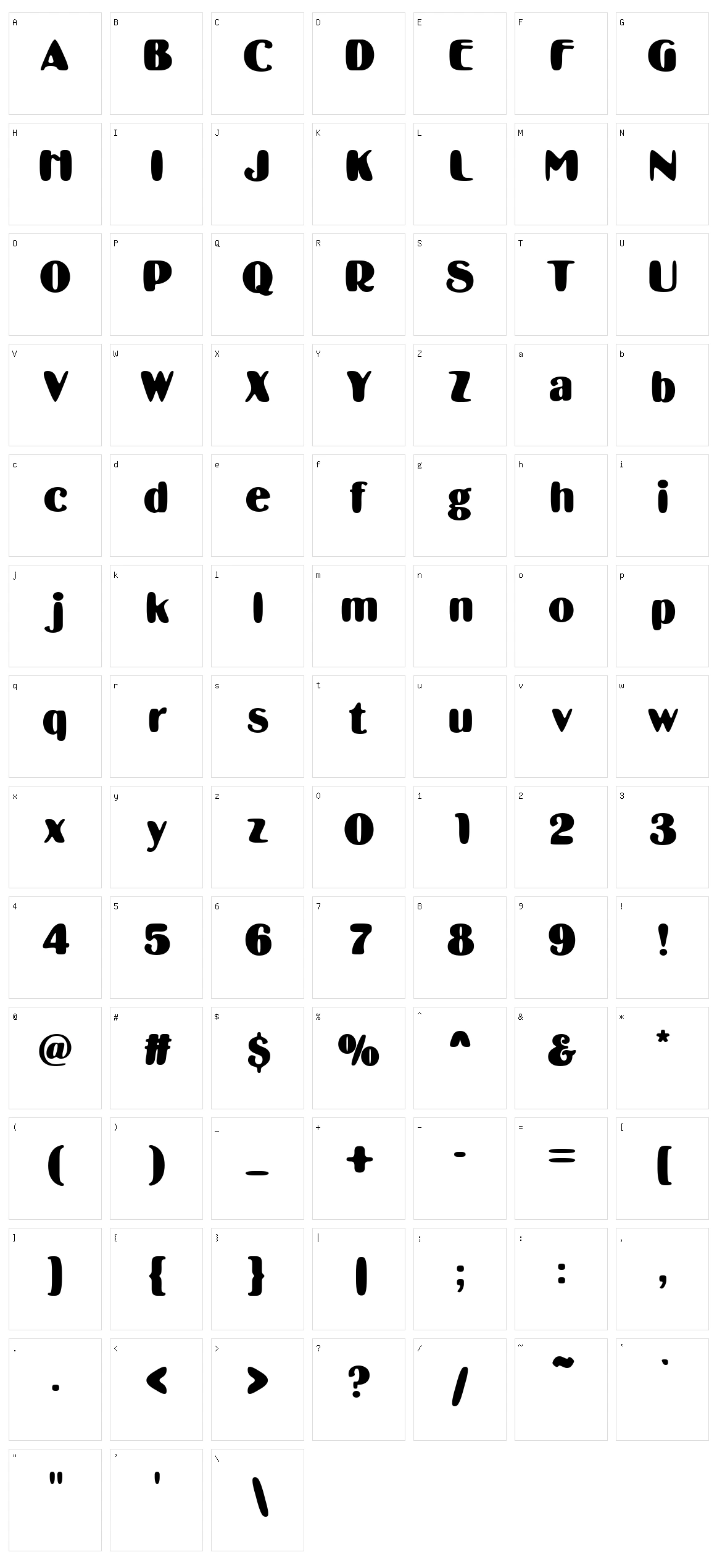 Hf Bonbon Character Set