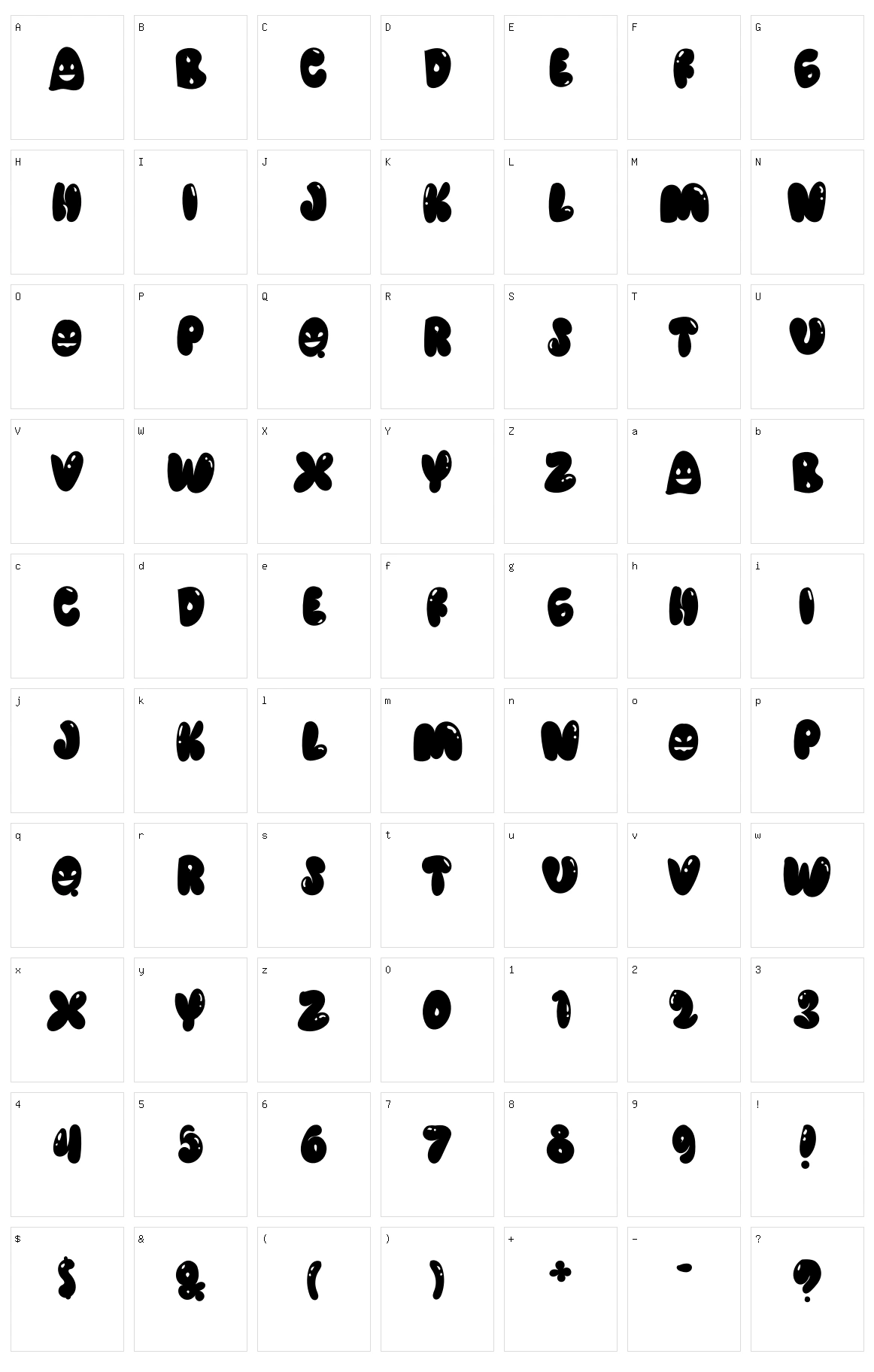 Alien Spooky Character Set