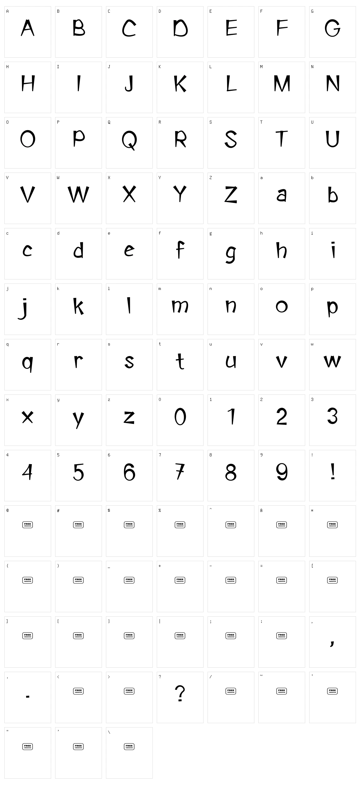 Hiccup Character Set