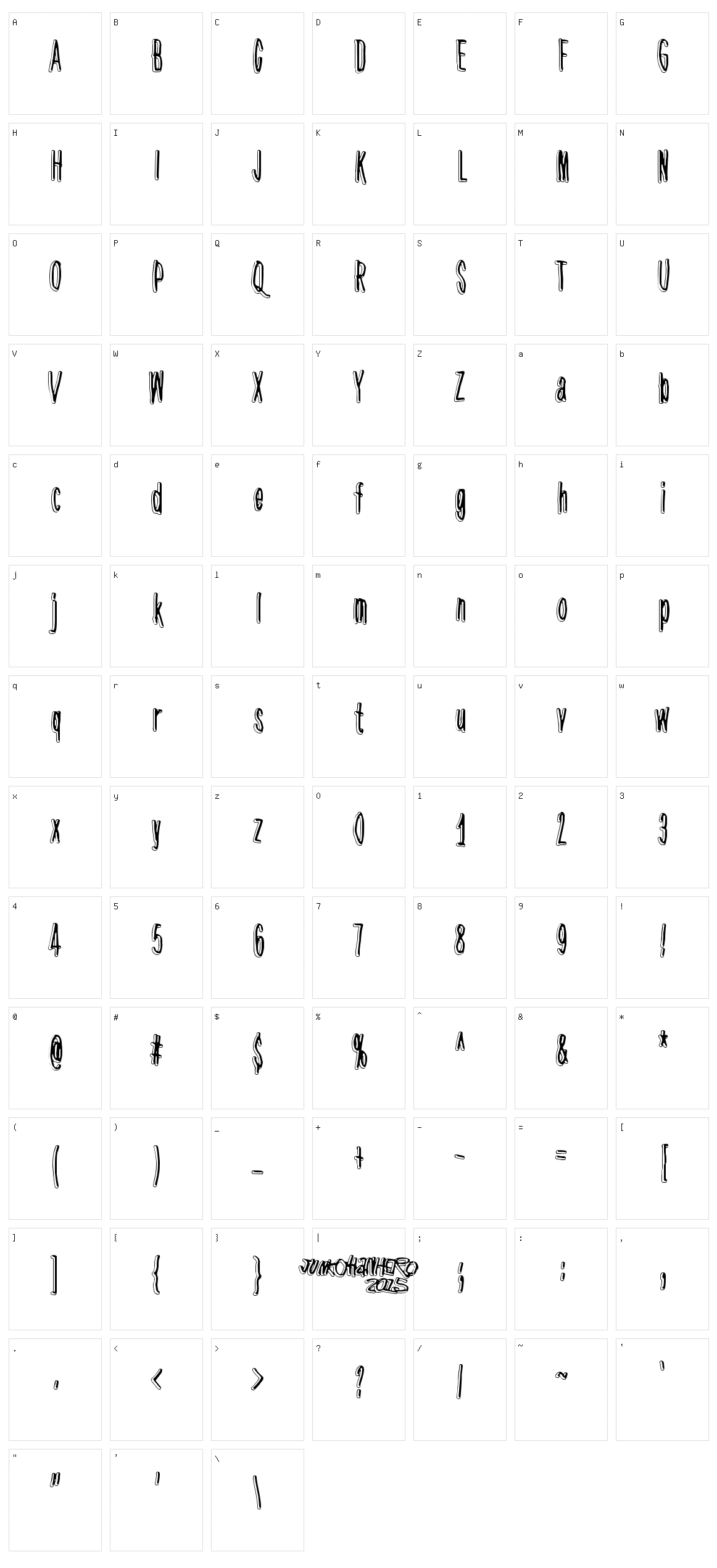 Hidden Zebra Character Set