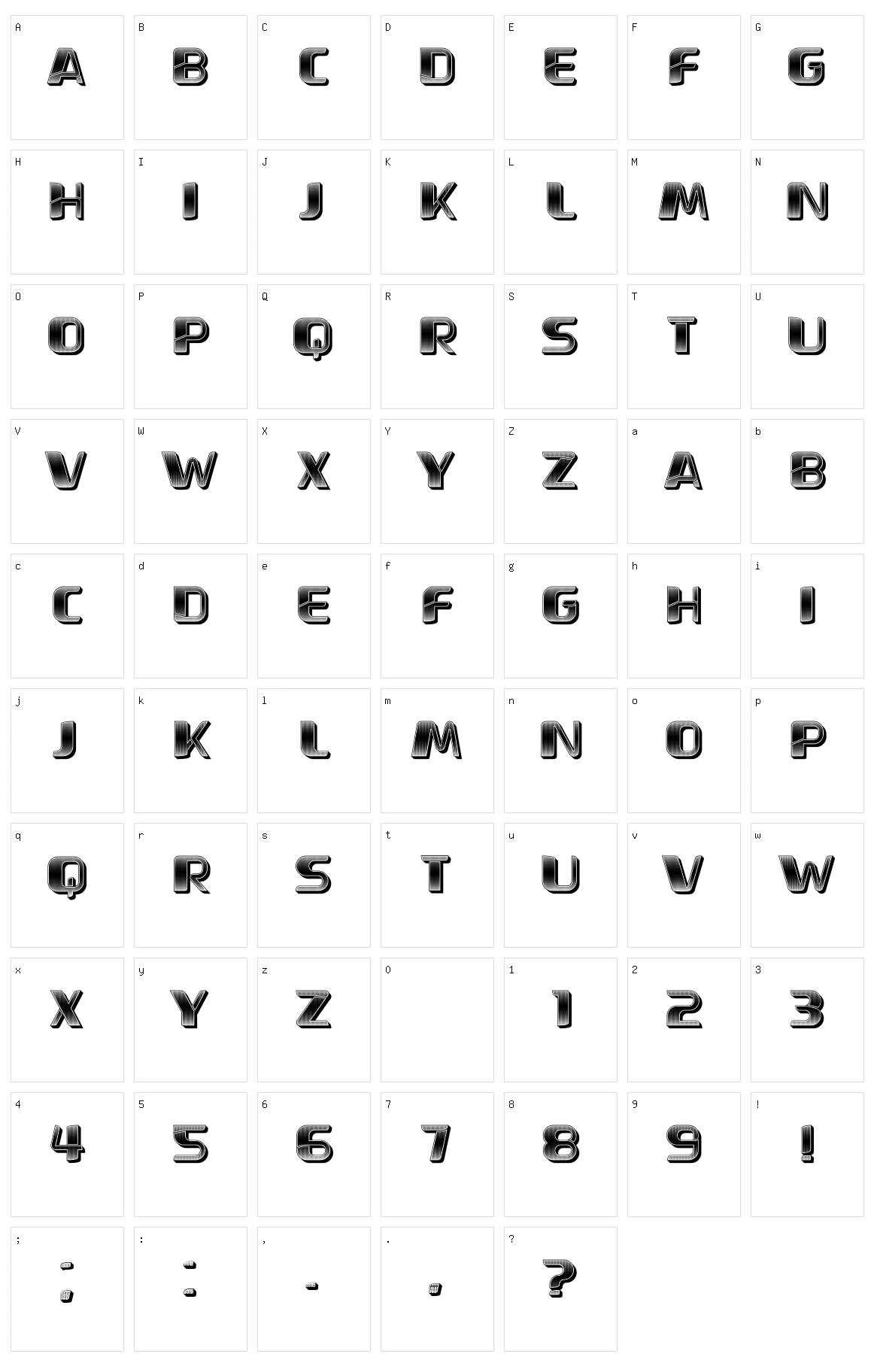 Hieroglyphs Character Set