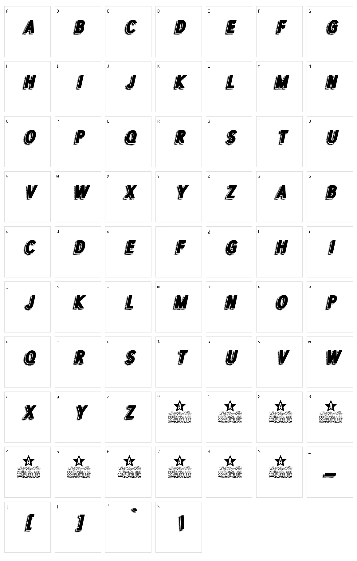 Highup Character Set